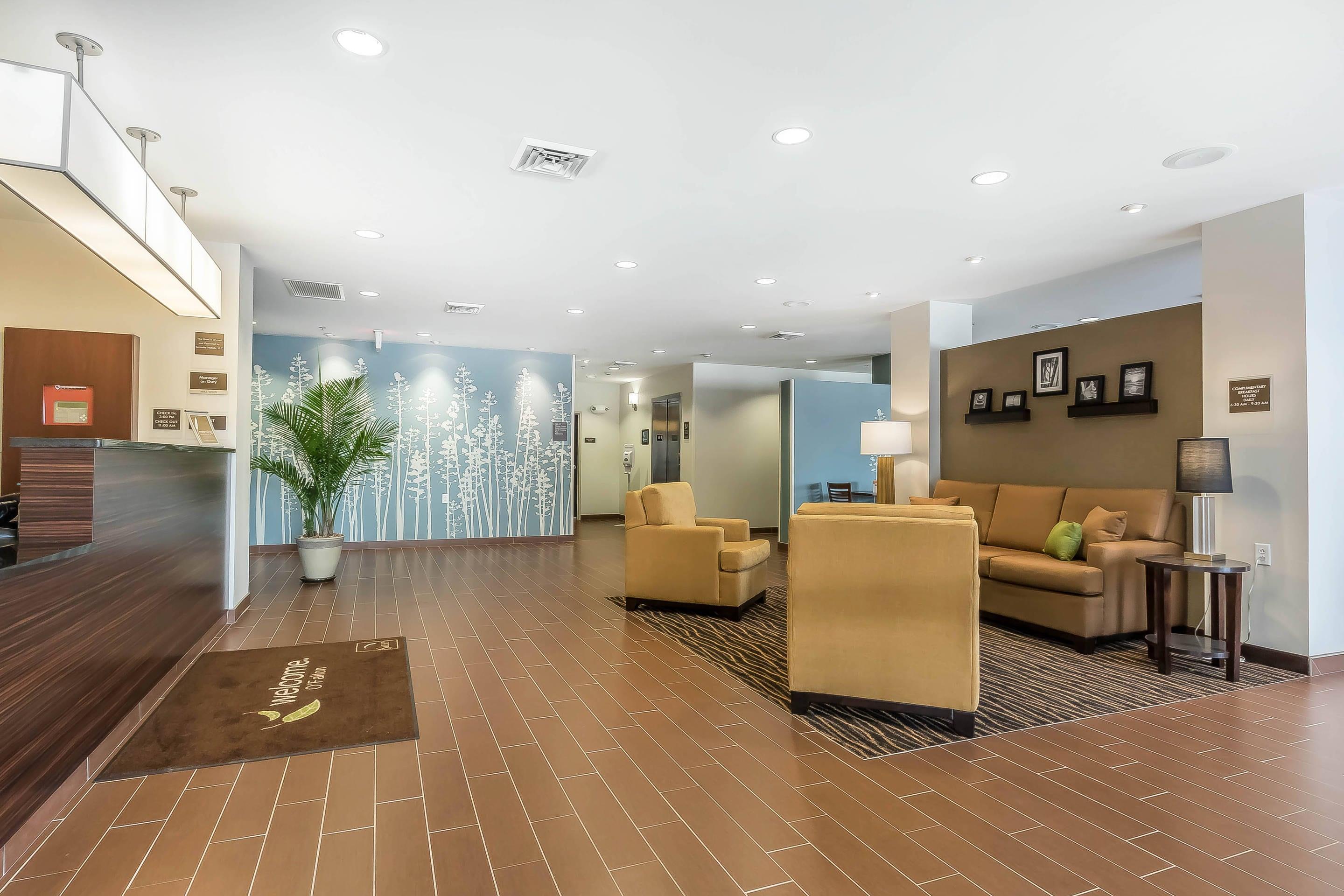 Spacious lobby