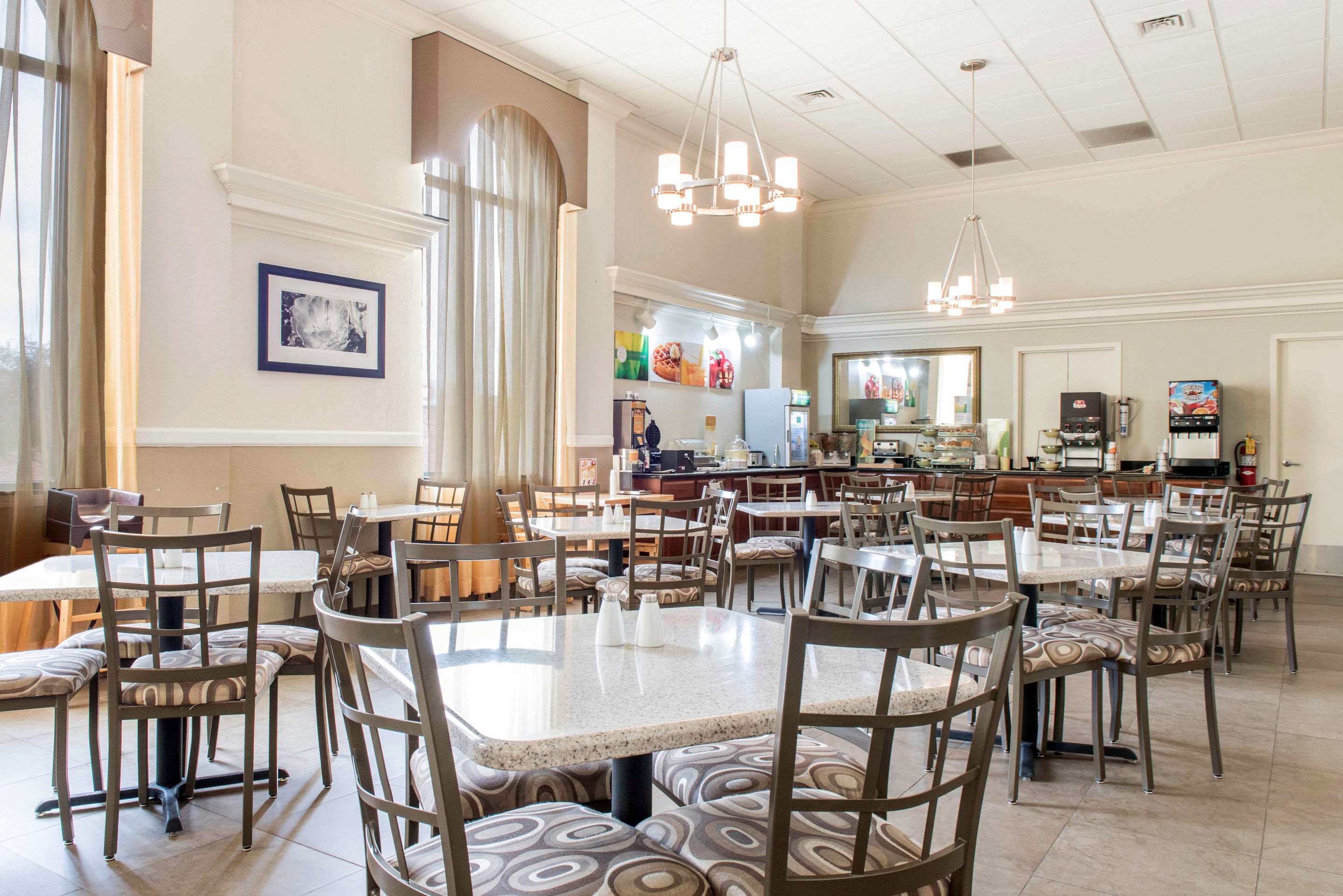 Spacious breakfast area
