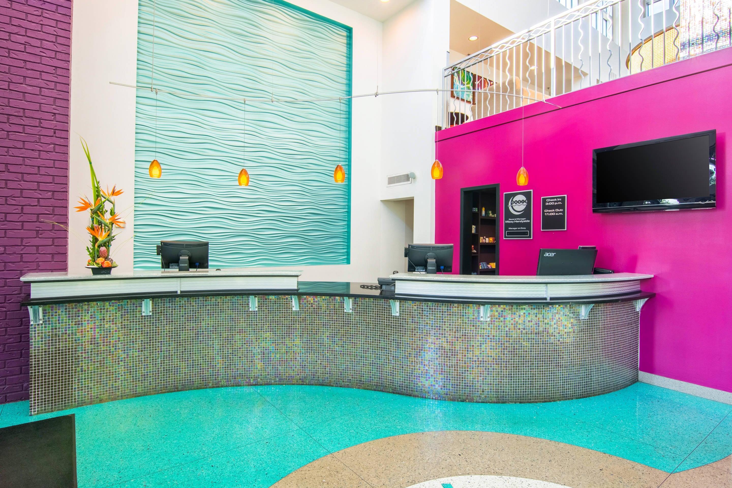 Front desk with friendly staff