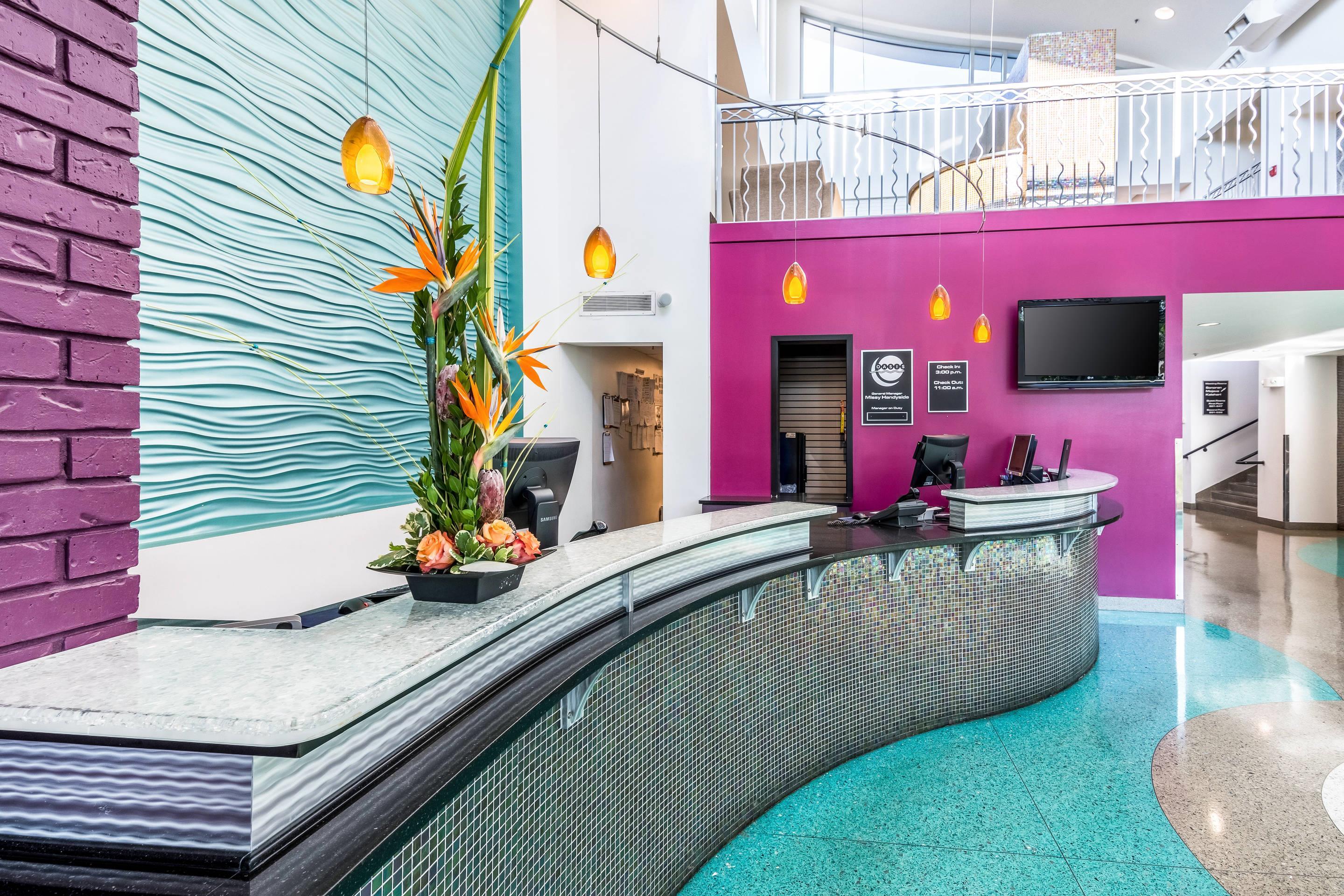Front desk with friendly staff