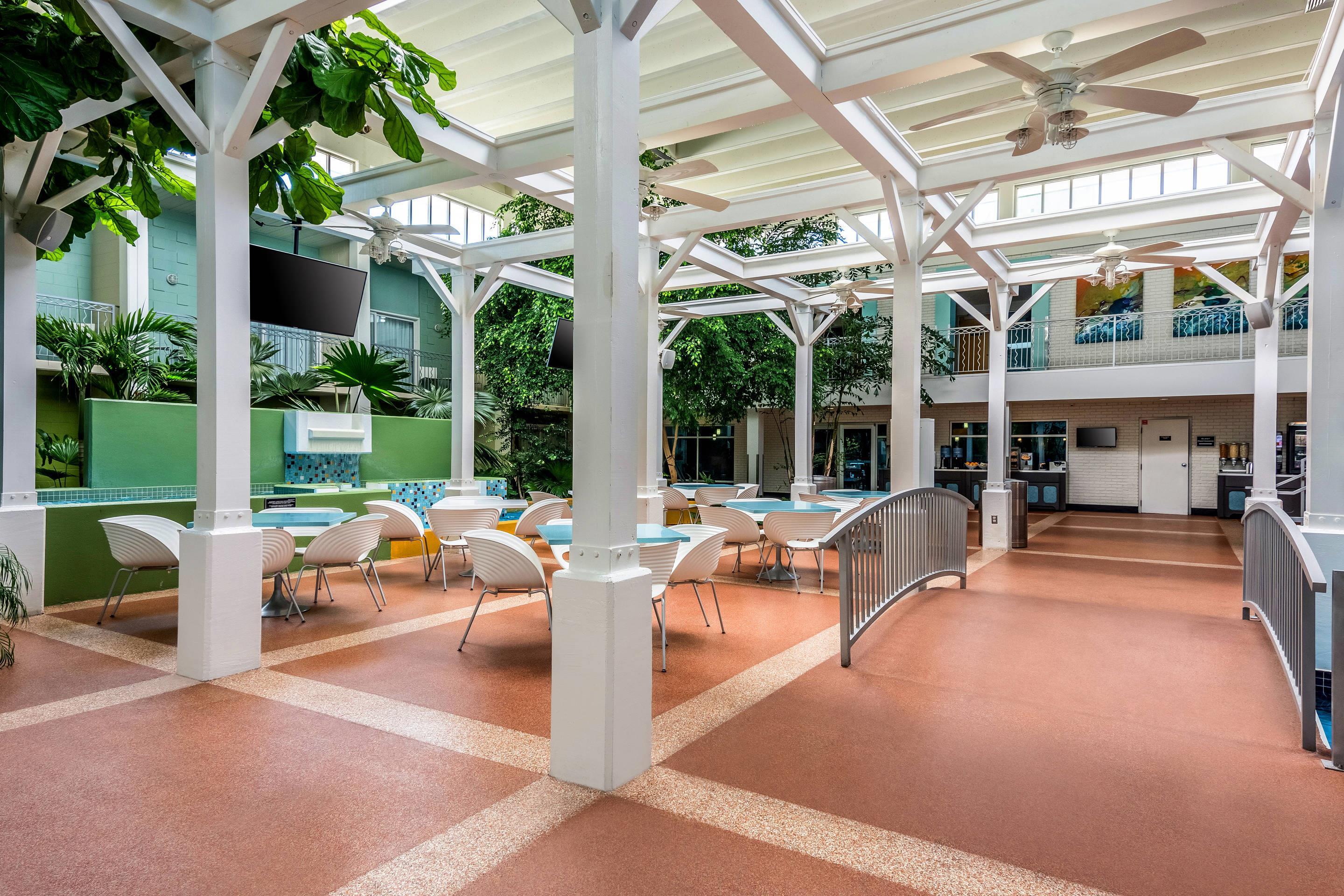 Enjoy breakfast in this seating area