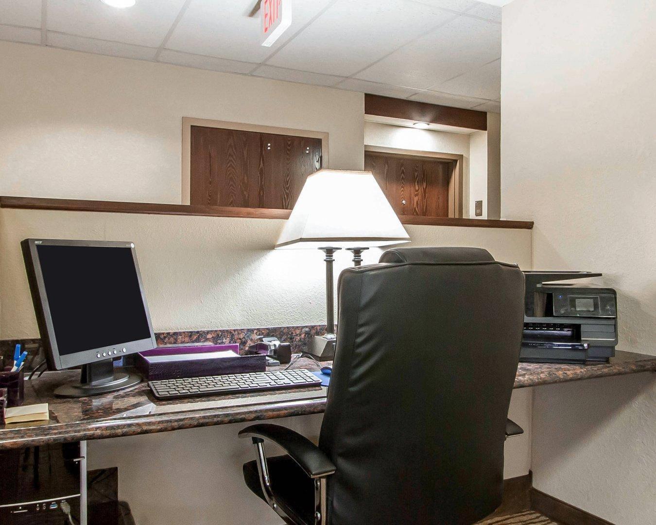 Business center with free wireless Internet access