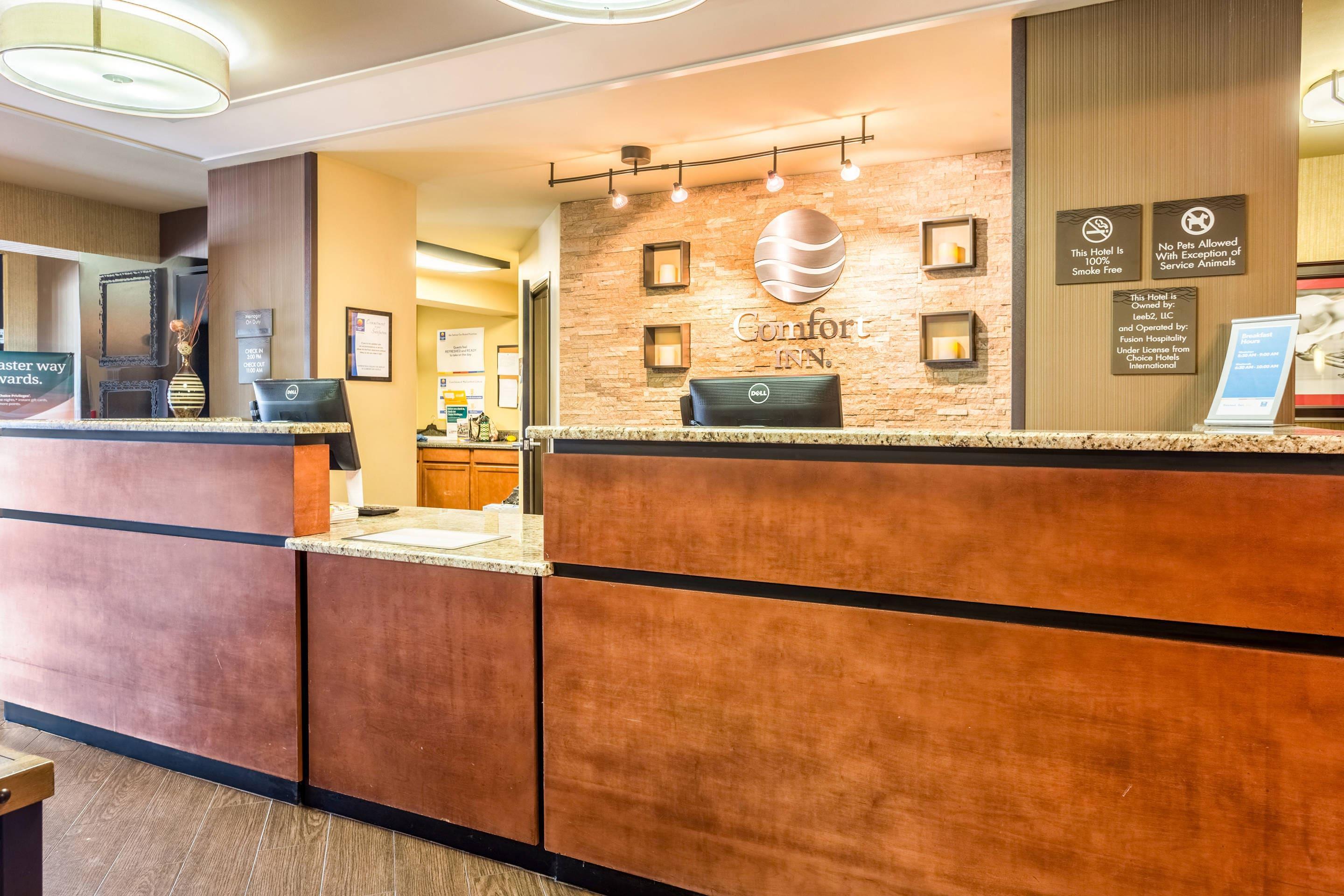 Front desk with friendly staff | Comfort Inn