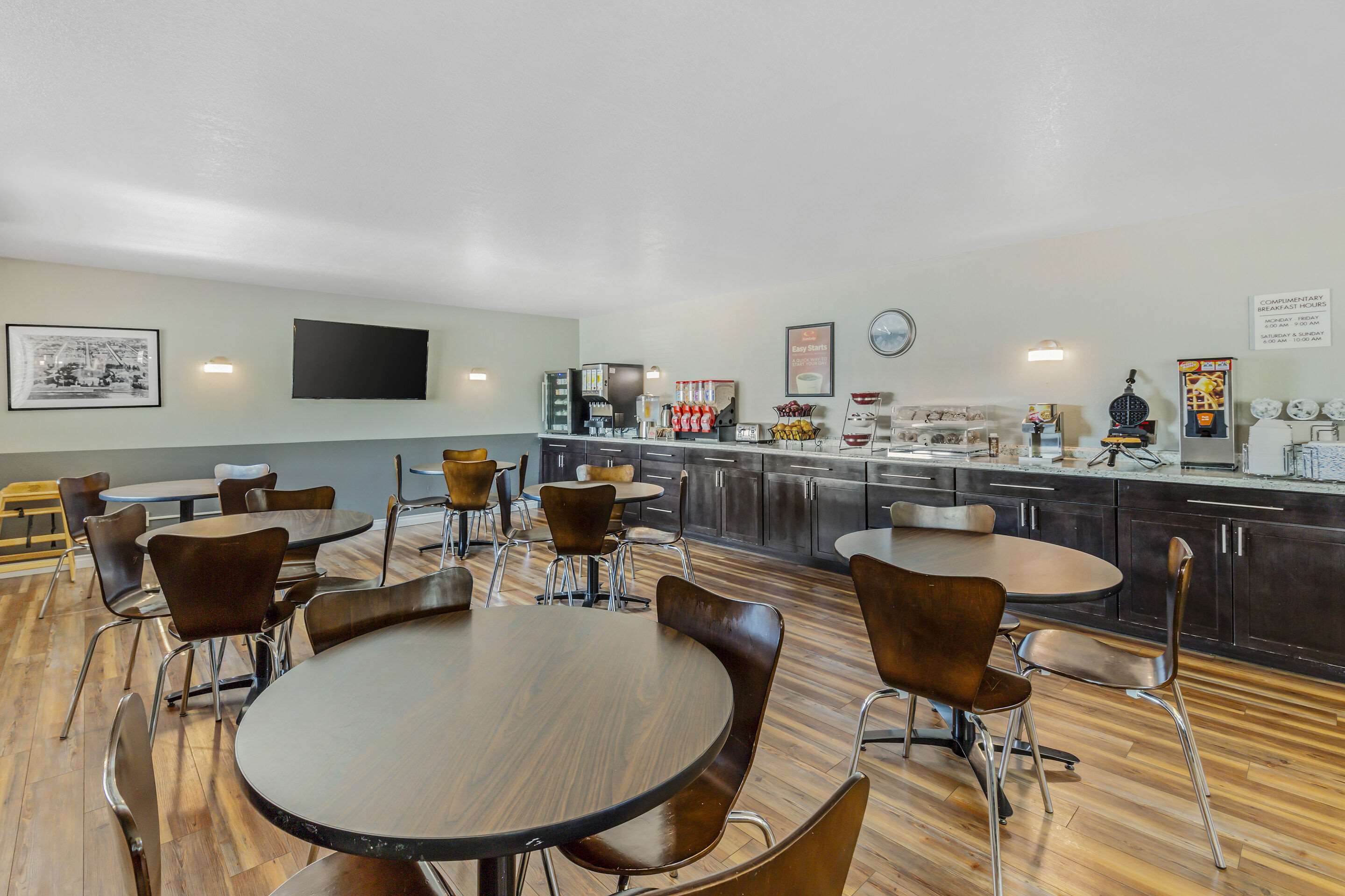 Spacious breakfast area