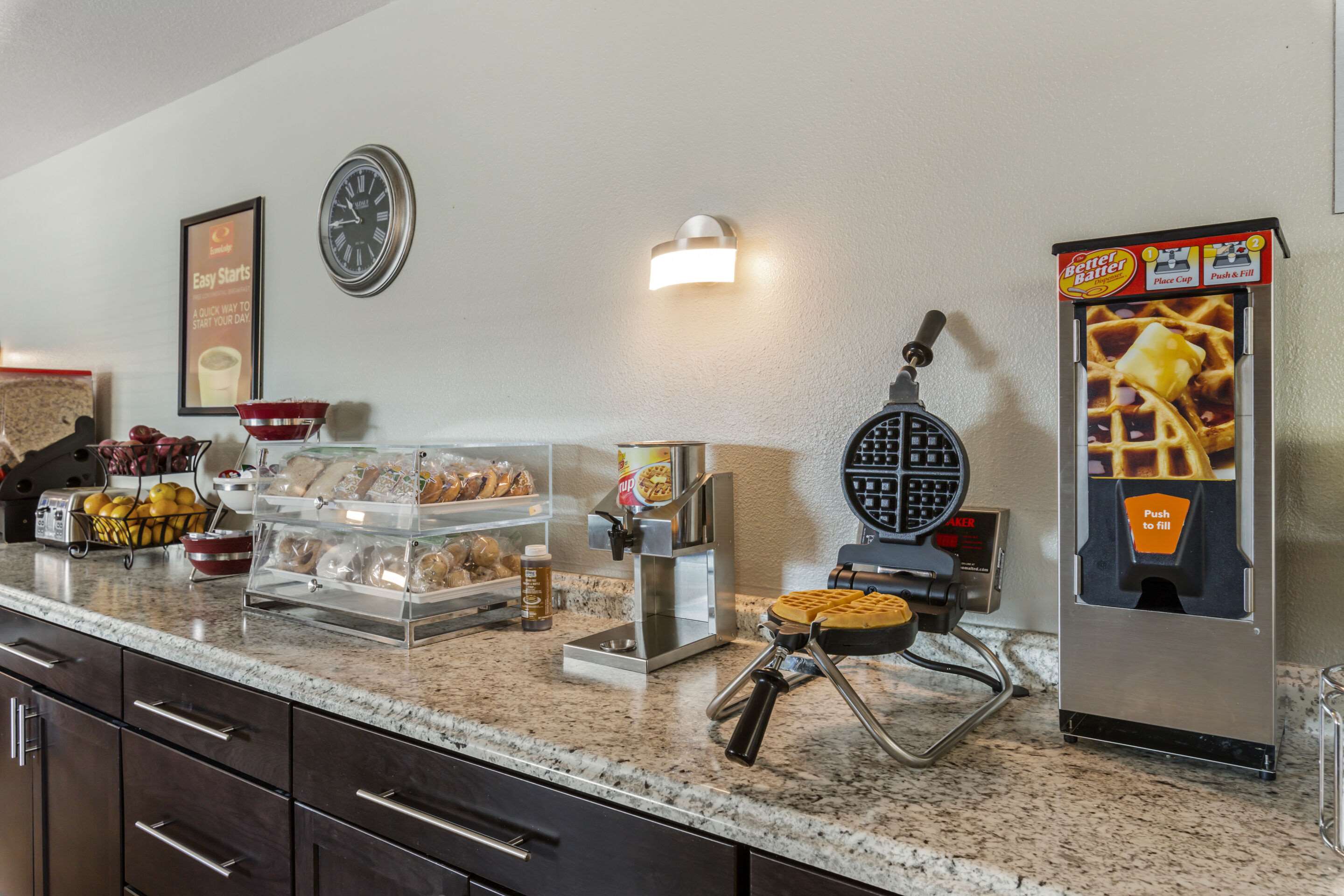 Assorted breakfast items