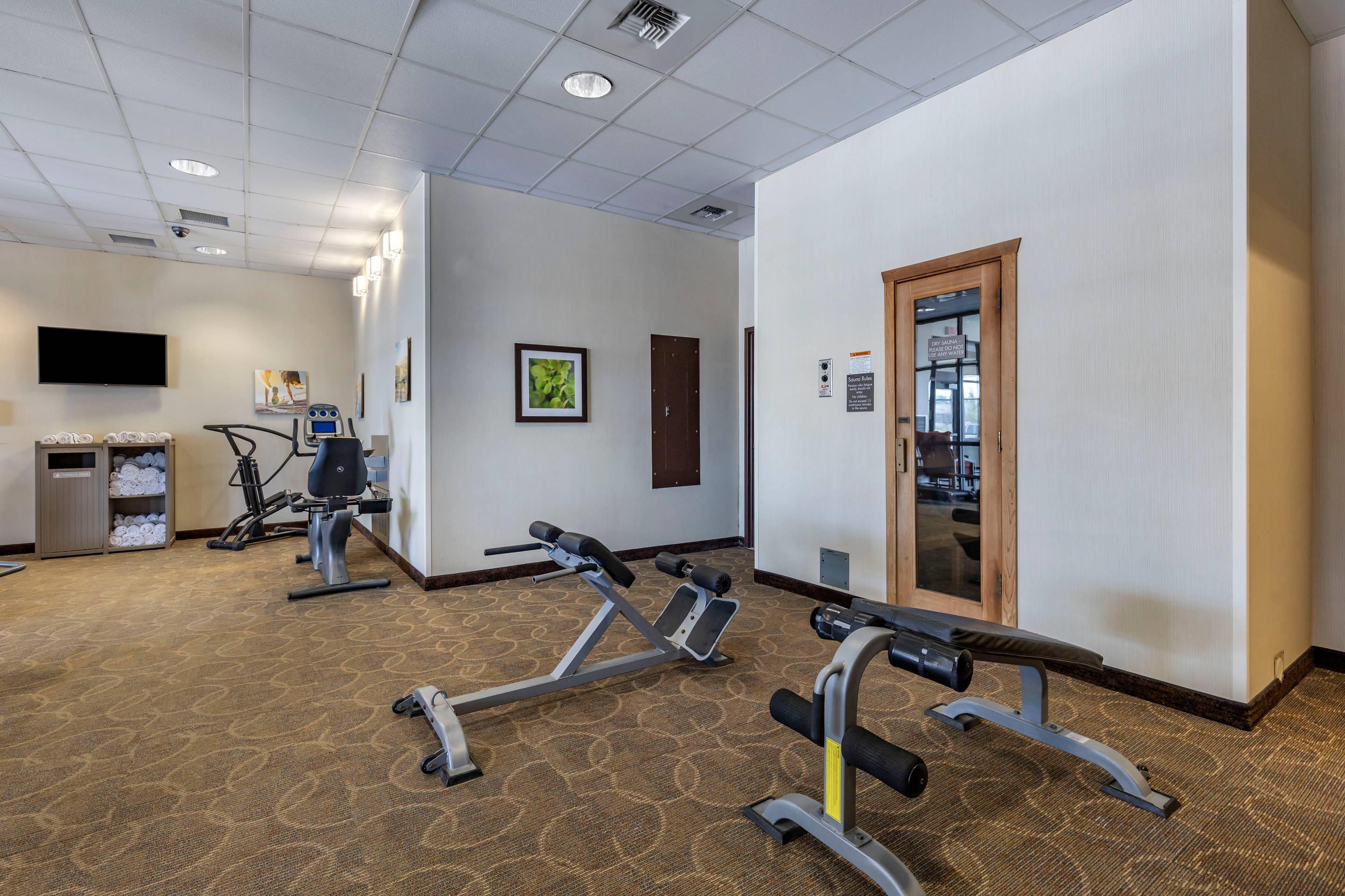 Fitness center with television | Comfort Inn & Suites Gateway to Glacier National Park