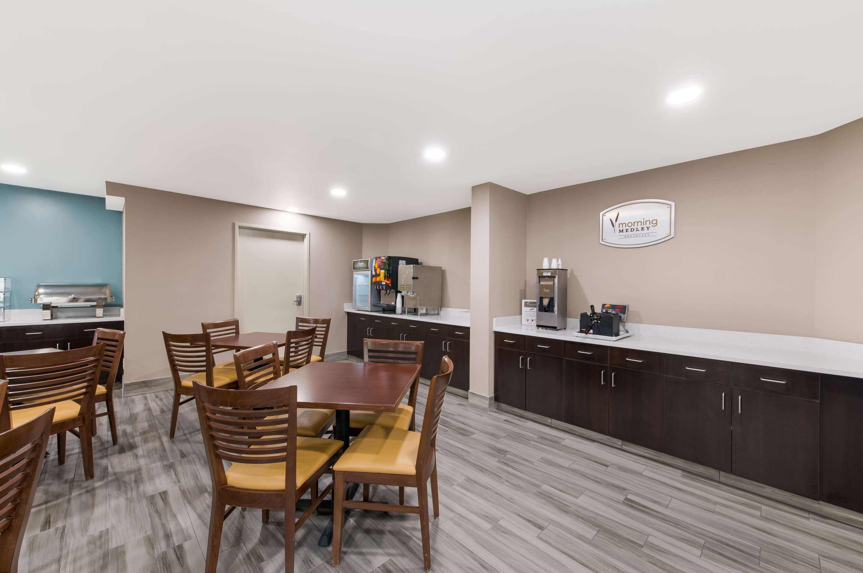 Enjoy breakfast in this seating area