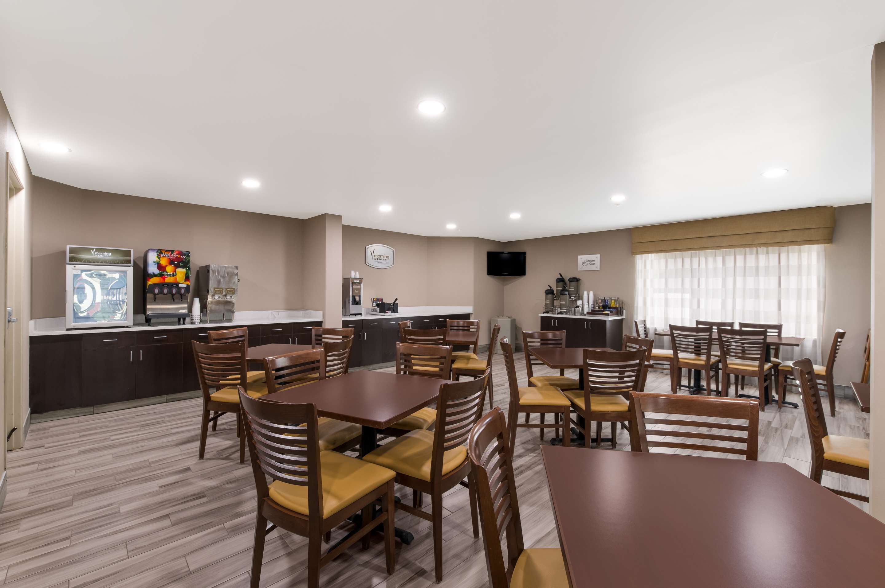 Spacious breakfast area