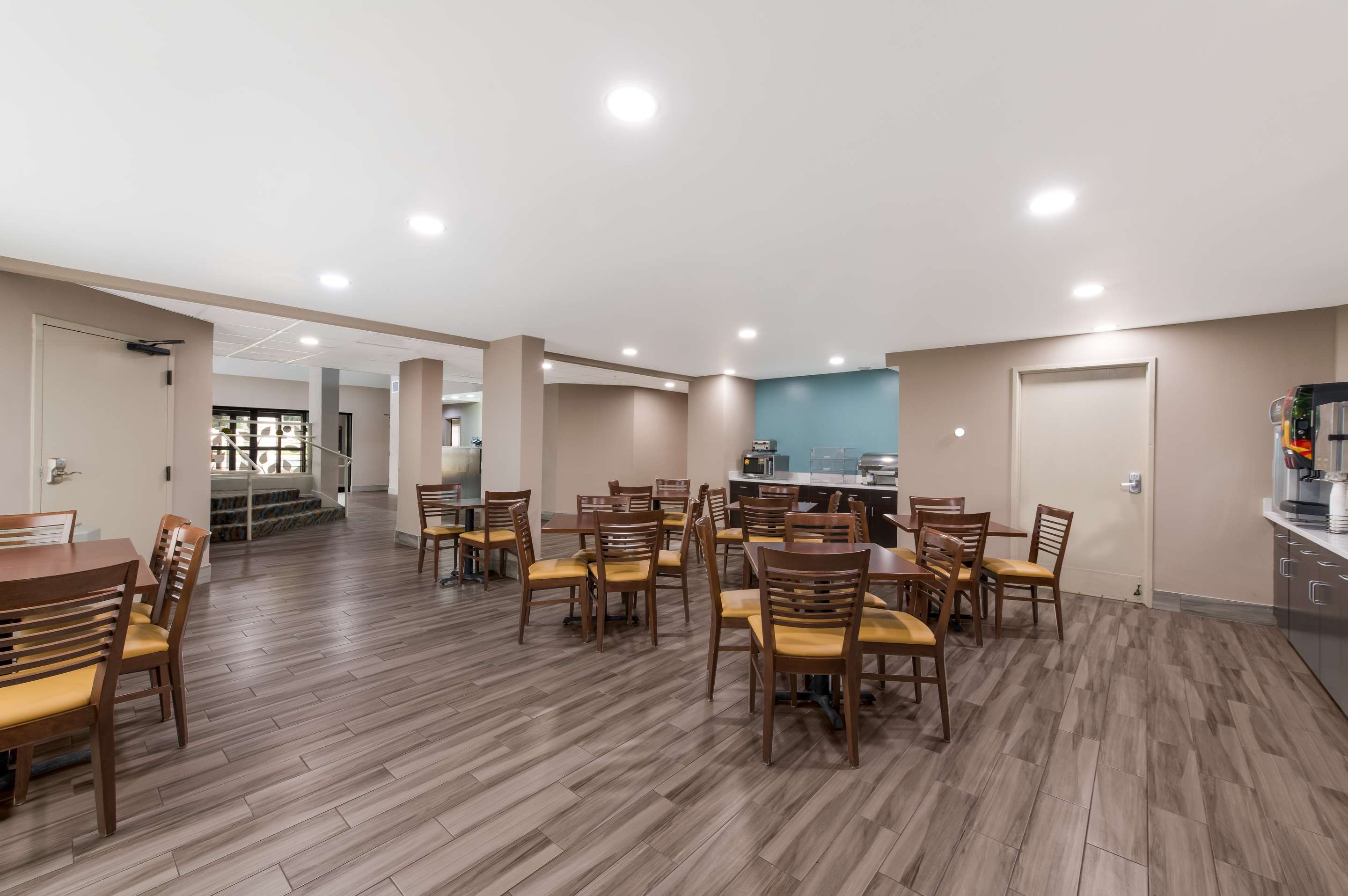 Spacious breakfast area