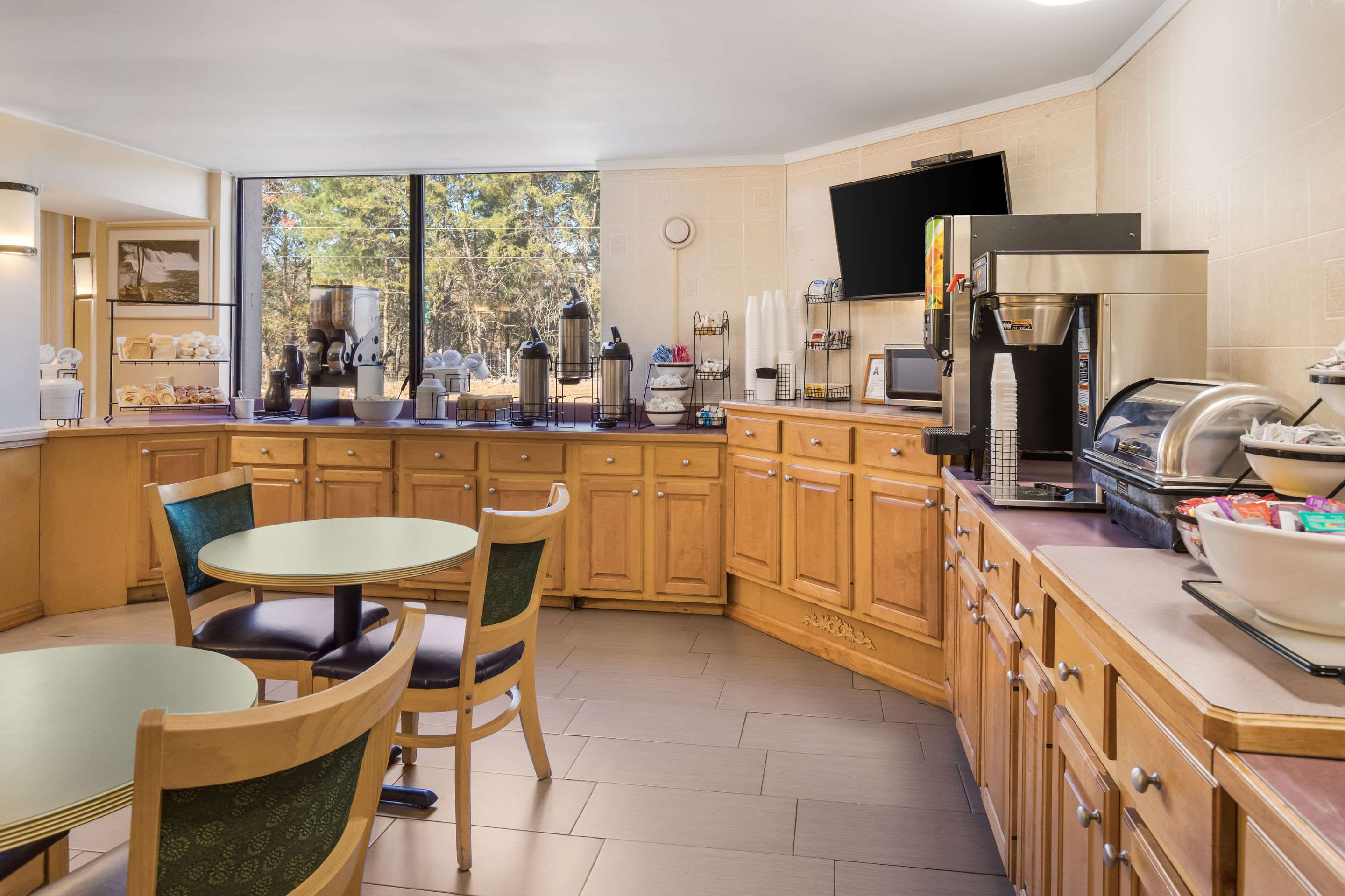 Spacious breakfast area