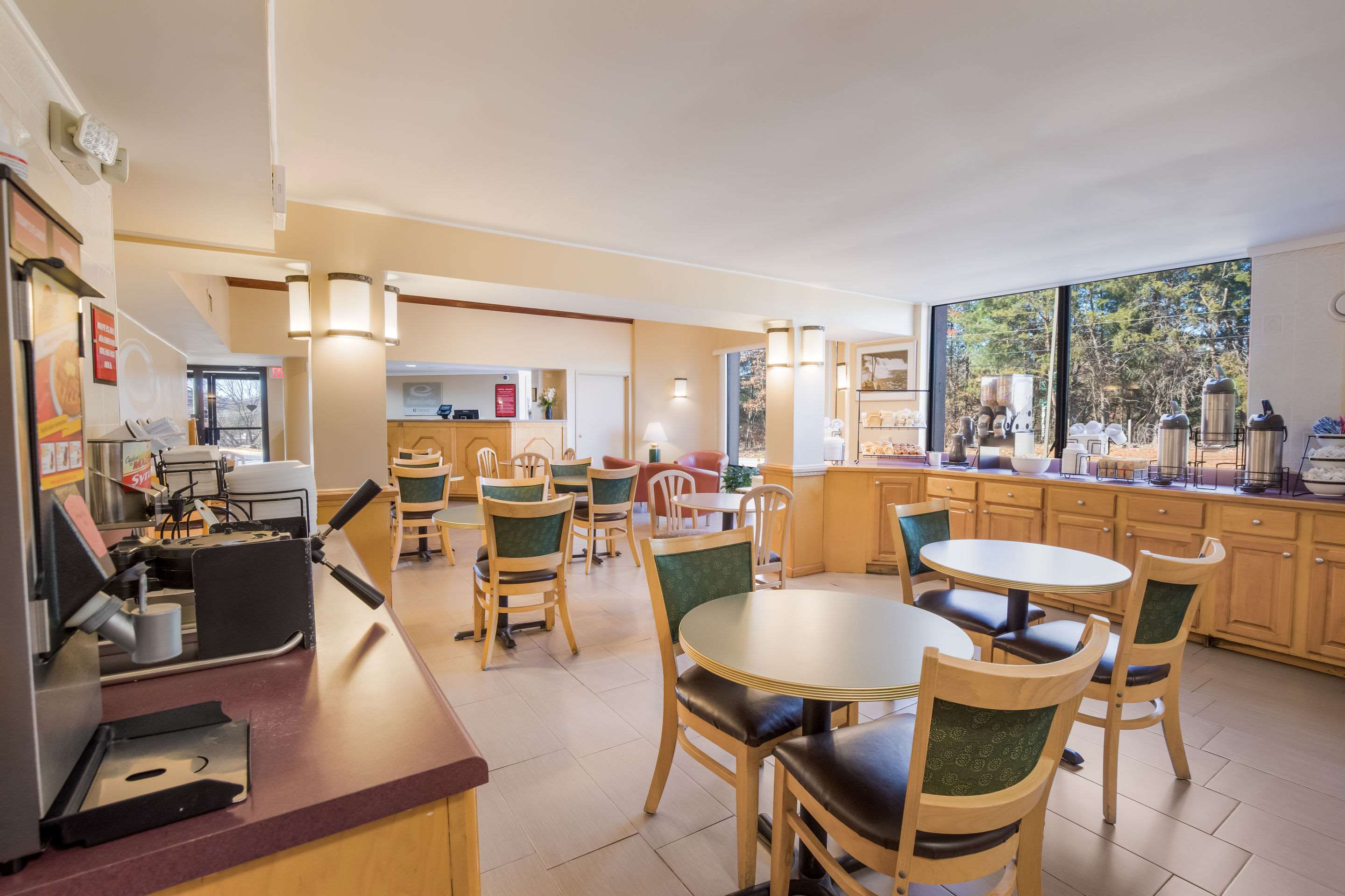 Spacious breakfast area