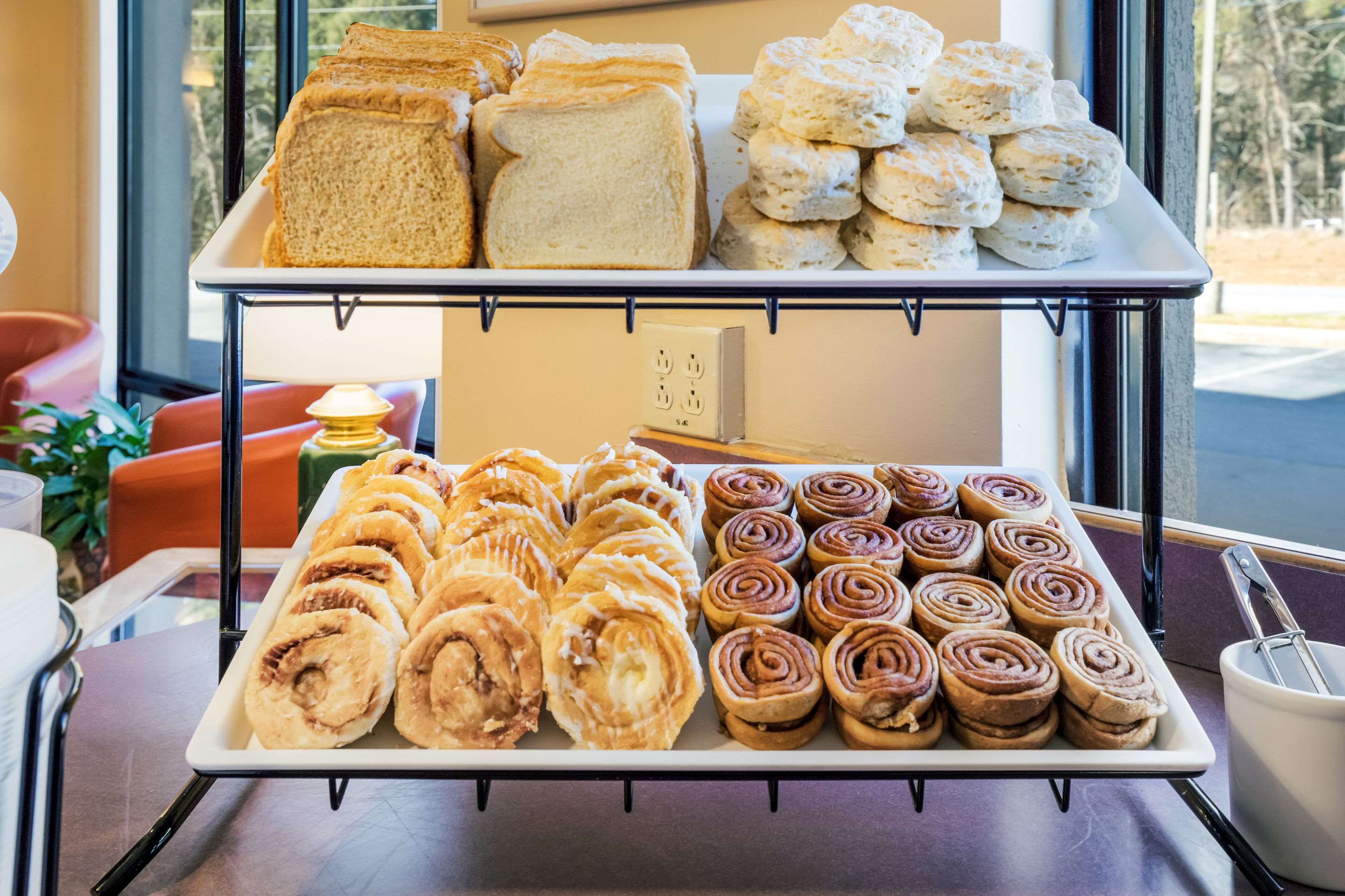 Assorted breakfast items