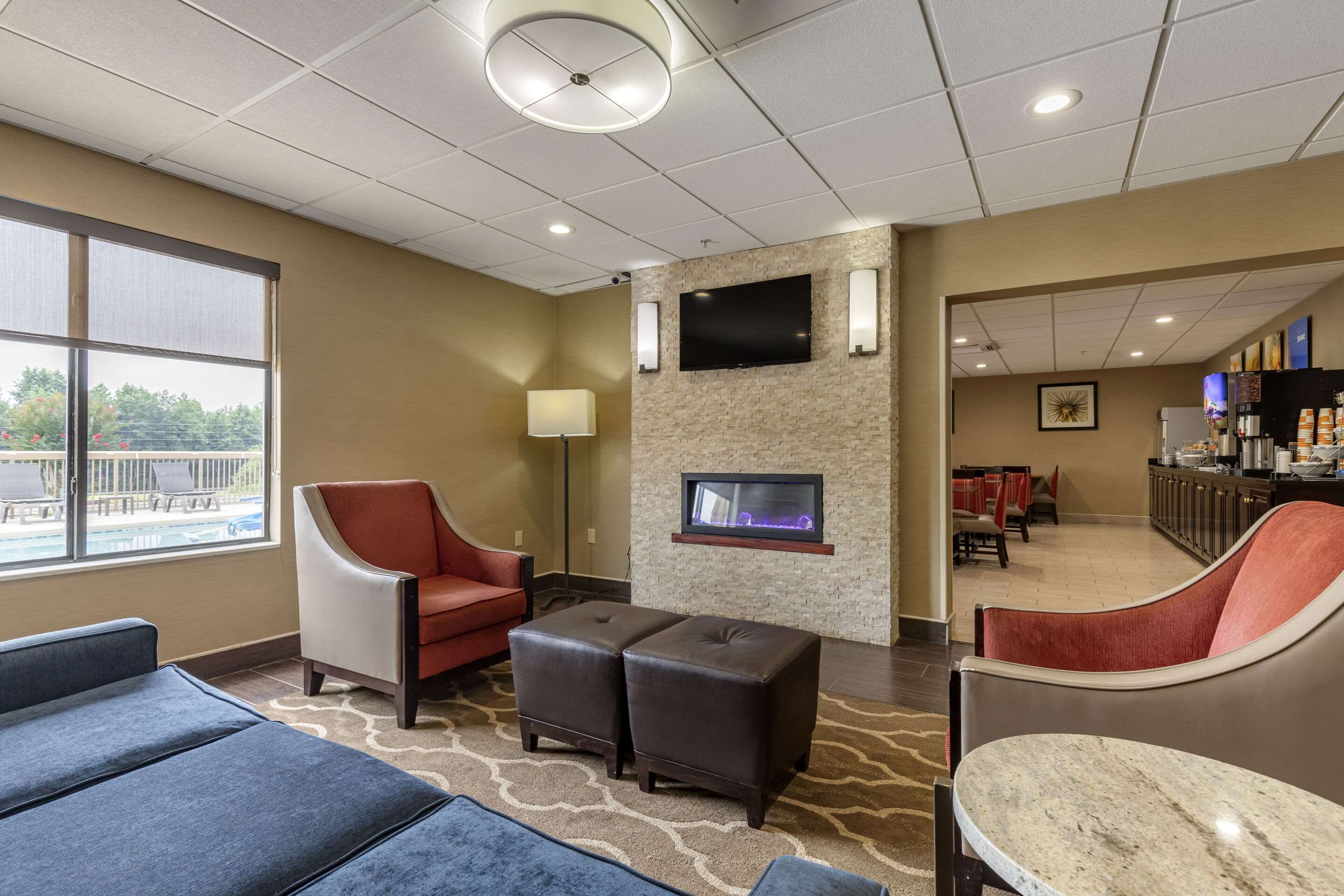 Lobby with sitting area | Comfort Inn & Suites Mocksville I-40