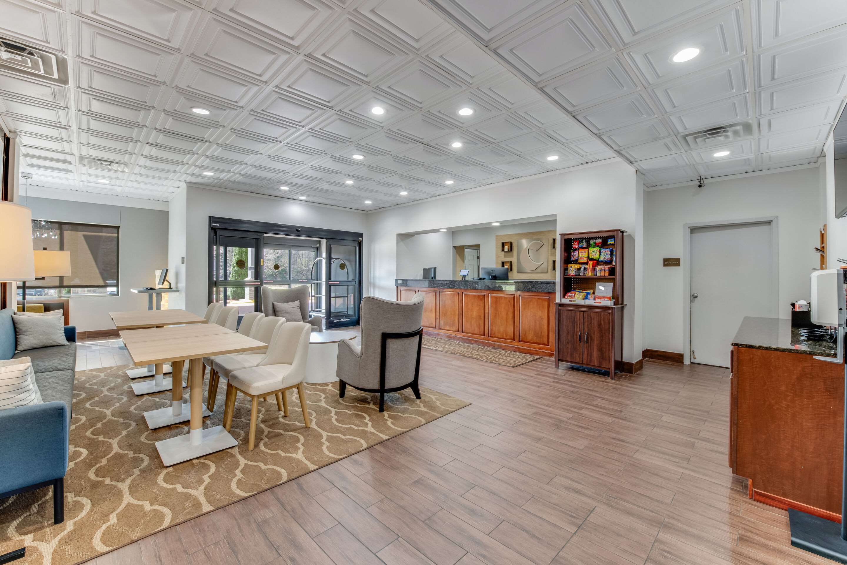 Spacious lobby