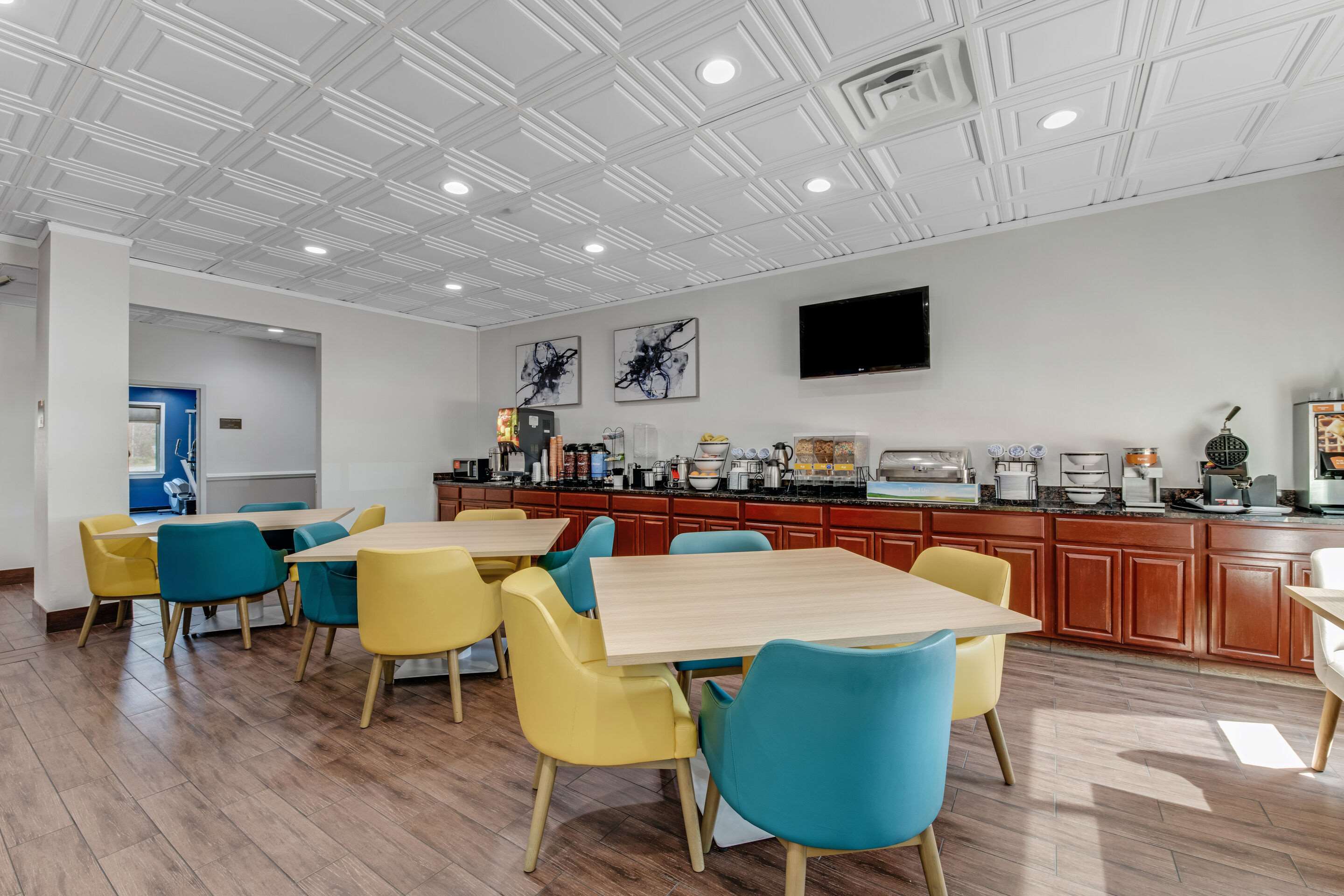 Spacious breakfast area