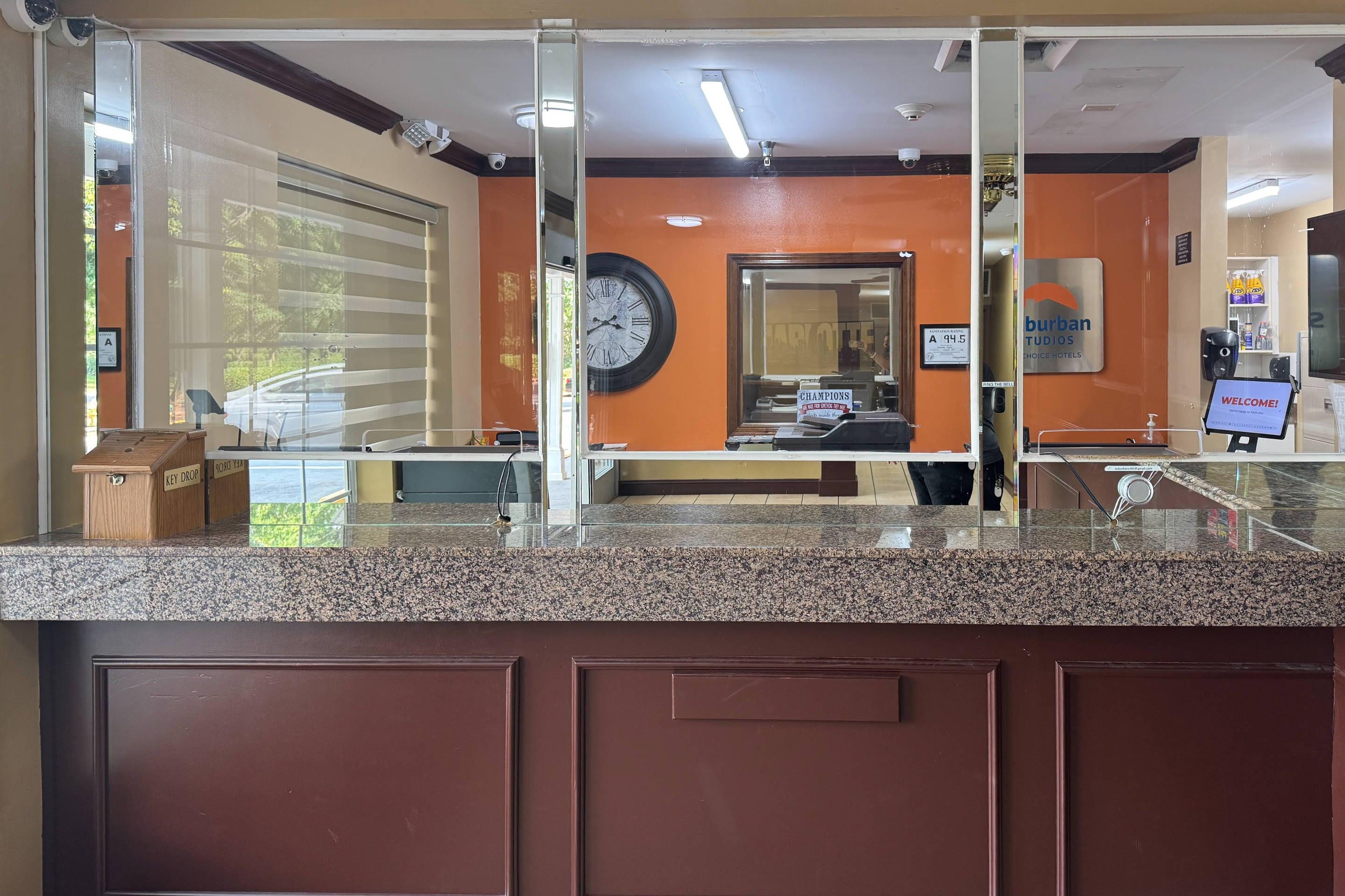 Front desk | Suburban Studios near University of North Carolina-Charlotte