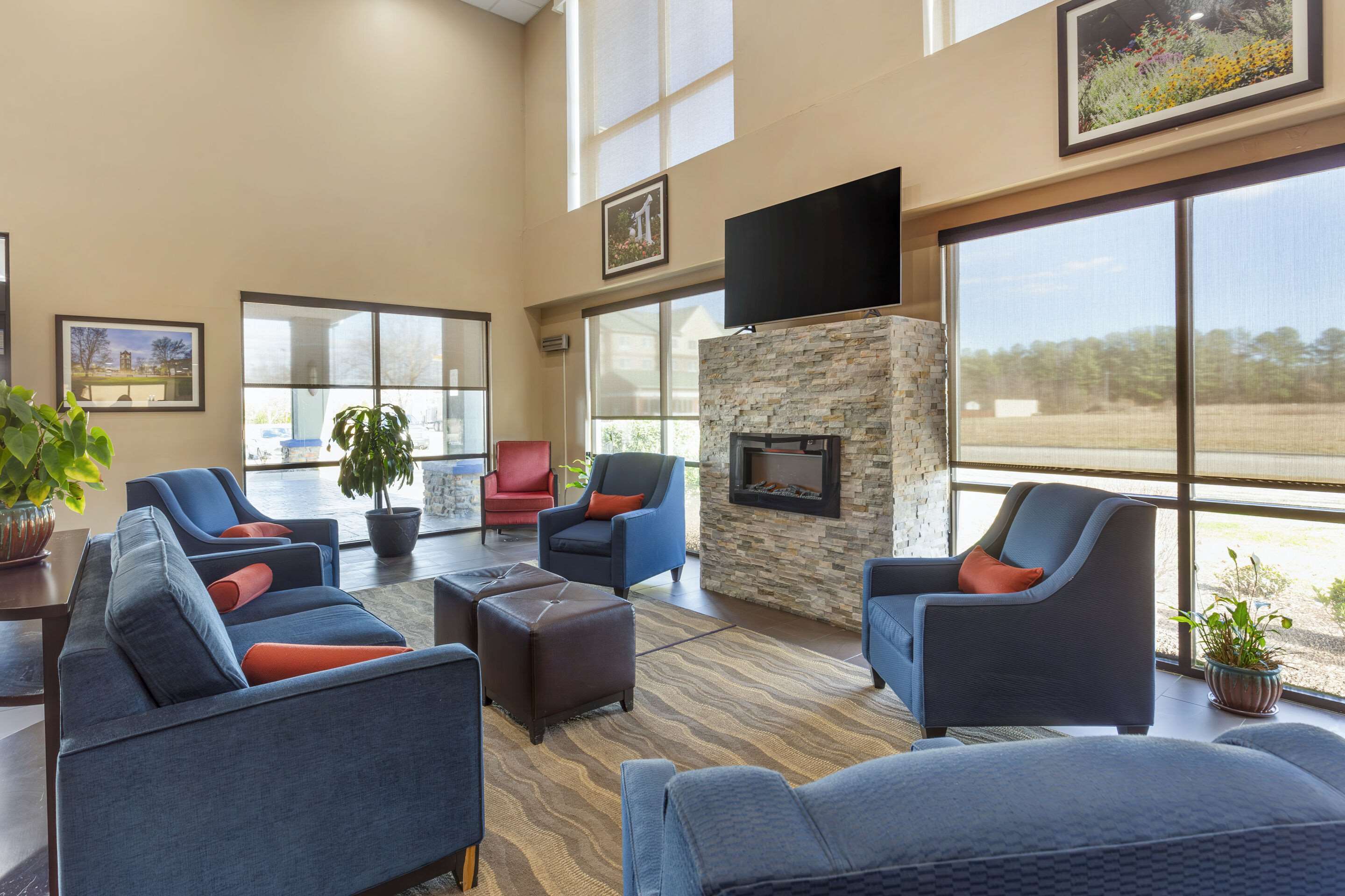 Lobby with sitting area | Comfort Suites Wilson I-95