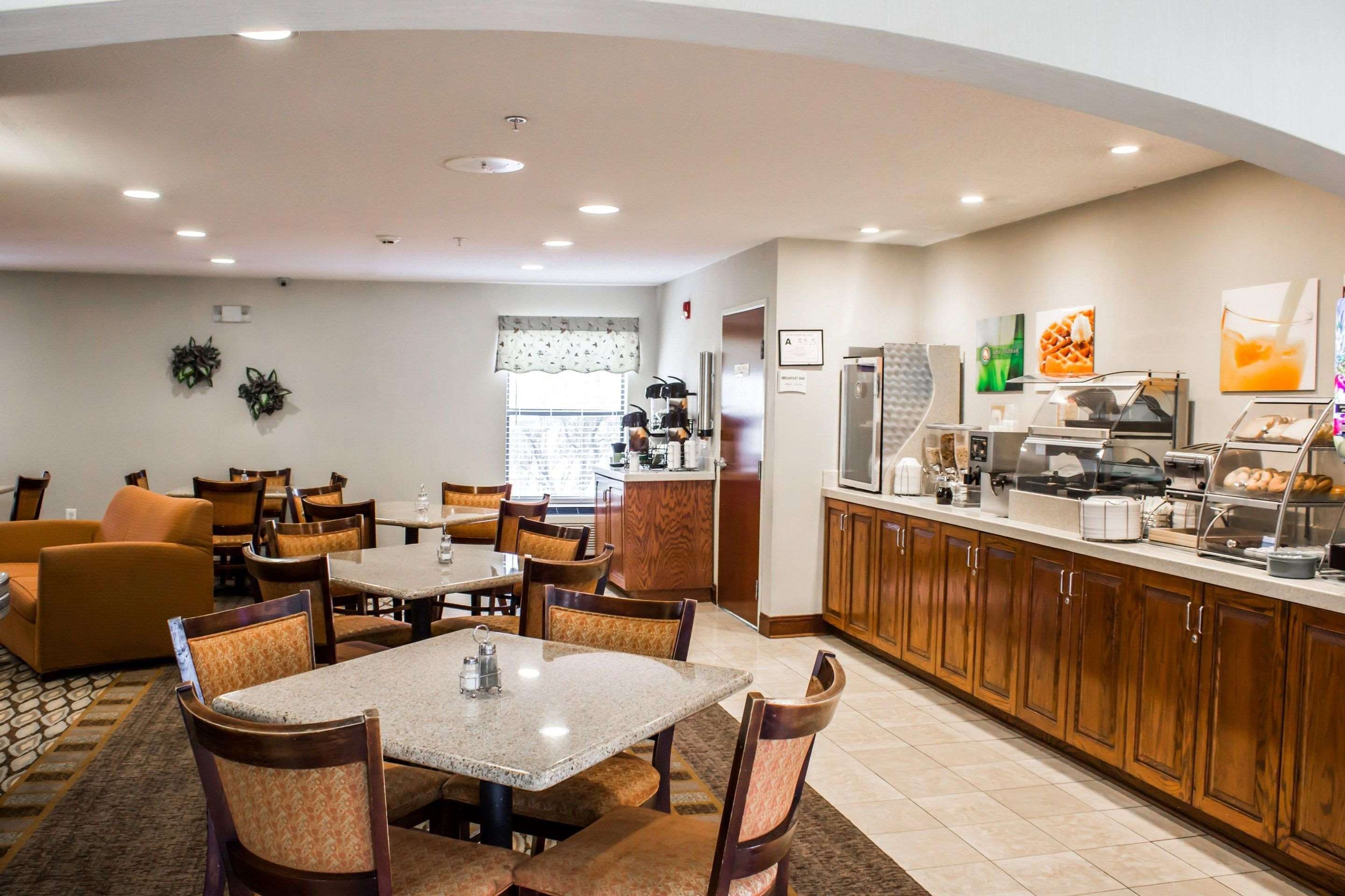 Enjoy breakfast in this seating area