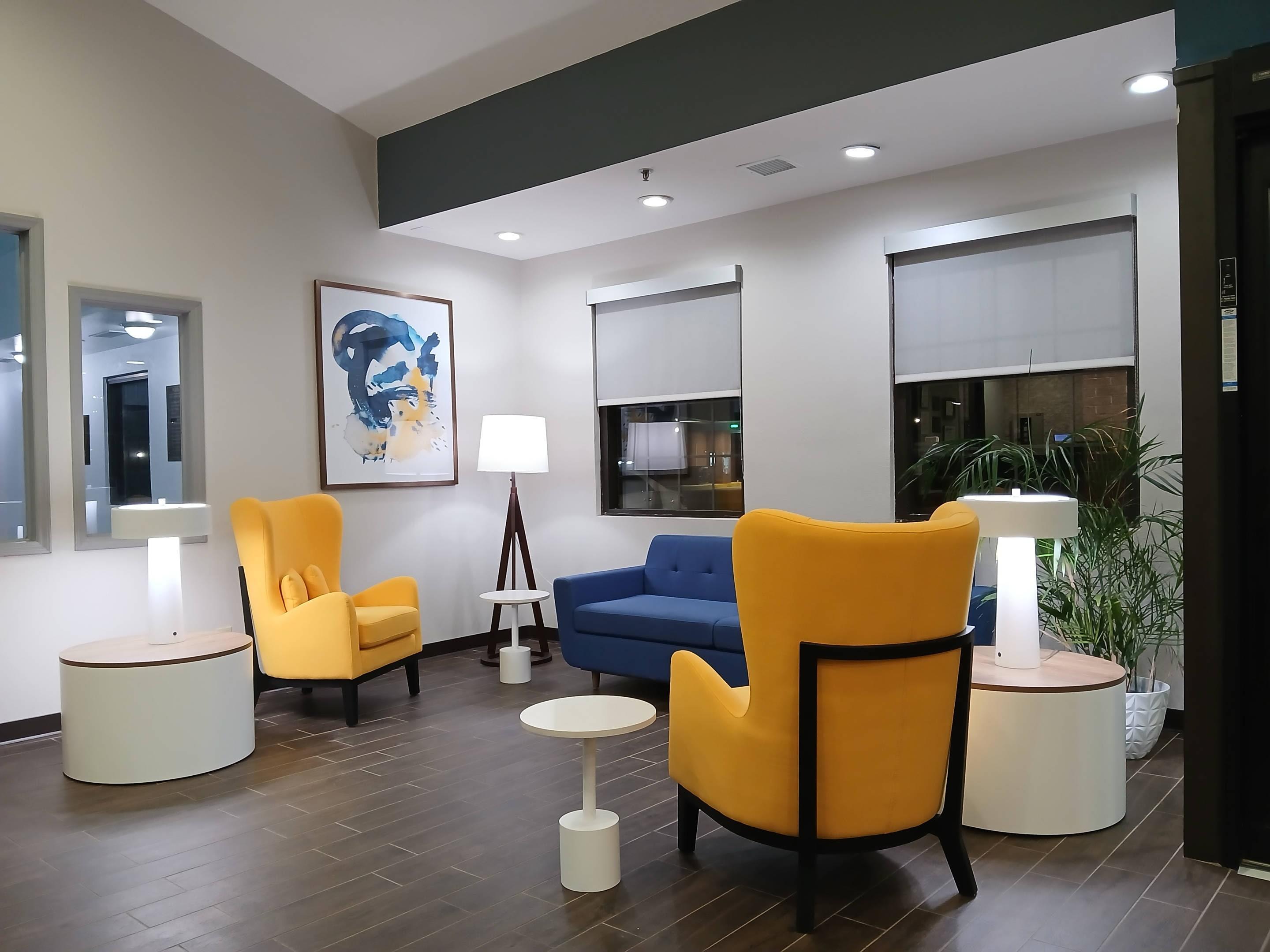 Lobby with sitting area | Comfort Inn Marion near Downtown & Blue Ridge PKWY