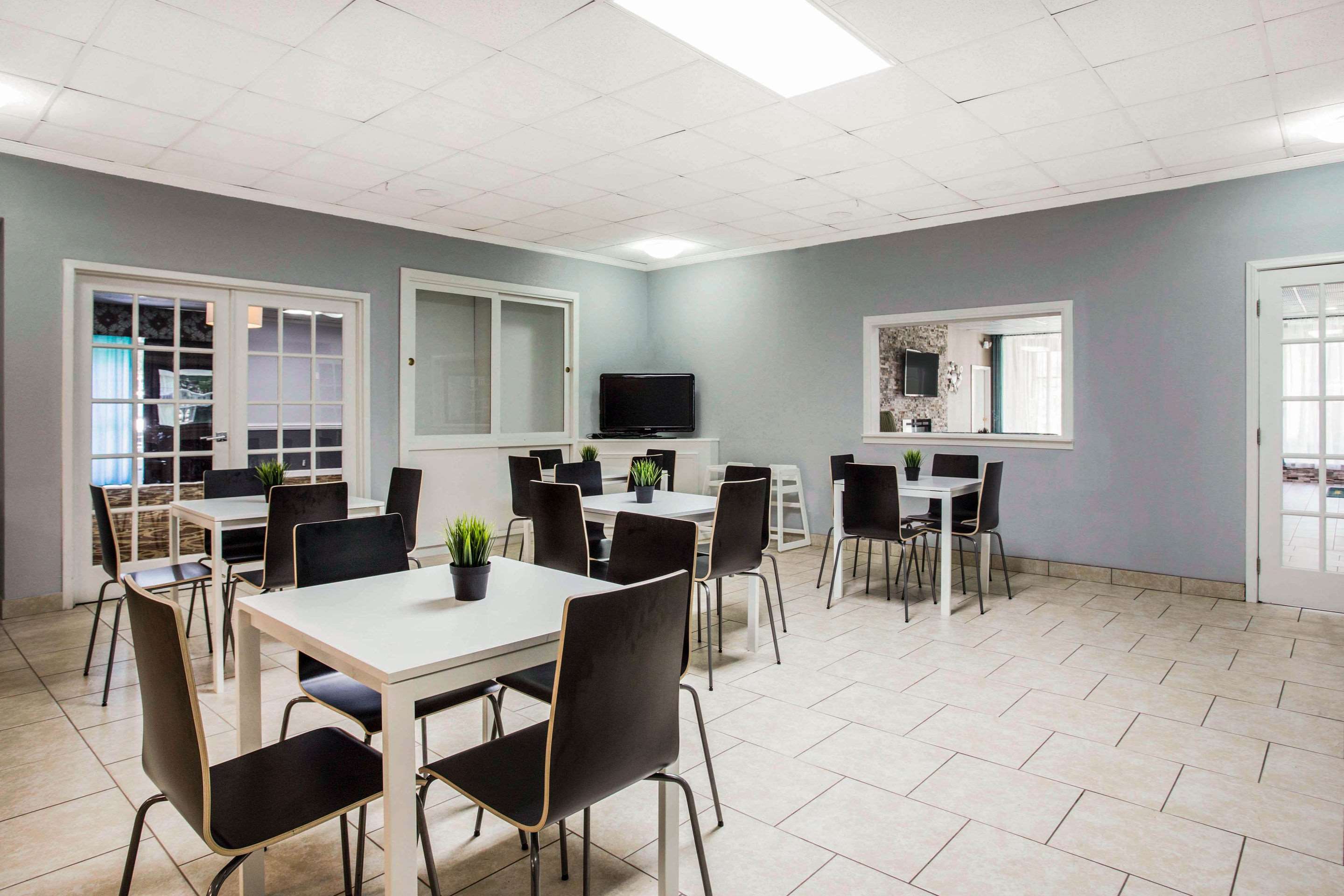 Enjoy breakfast in this seating area