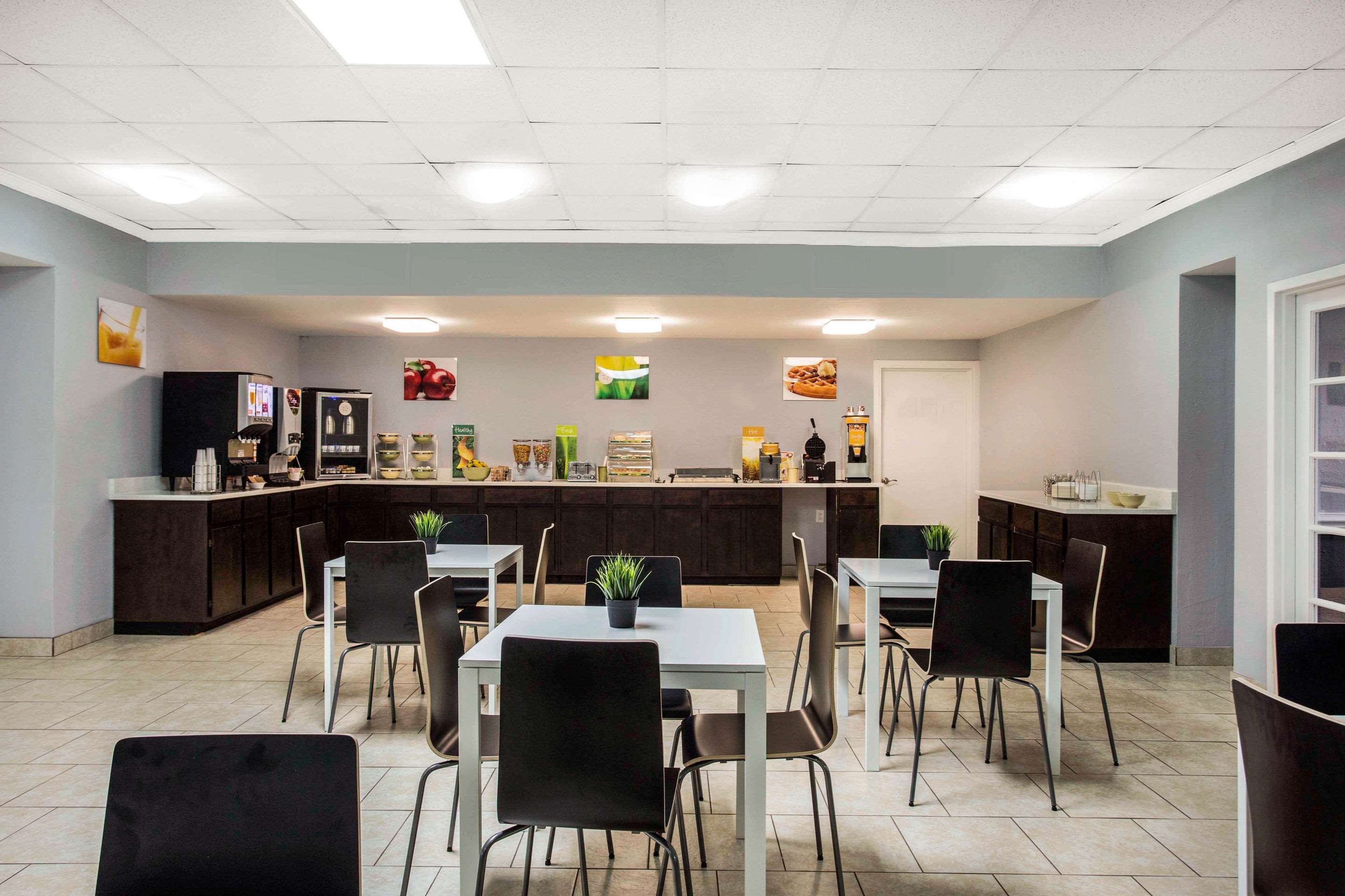 Enjoy breakfast in this seating area