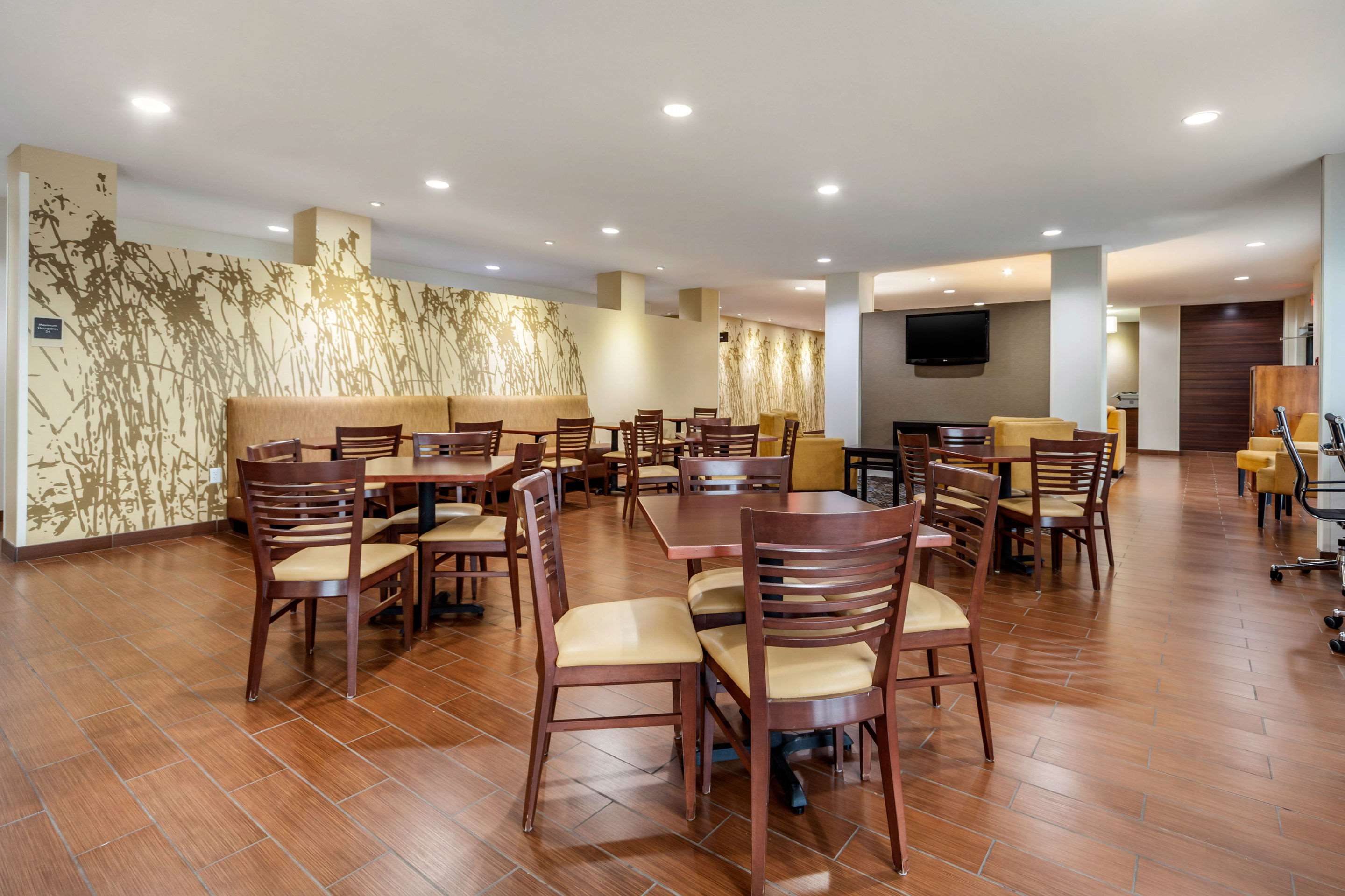 Enjoy breakfast in this seating area