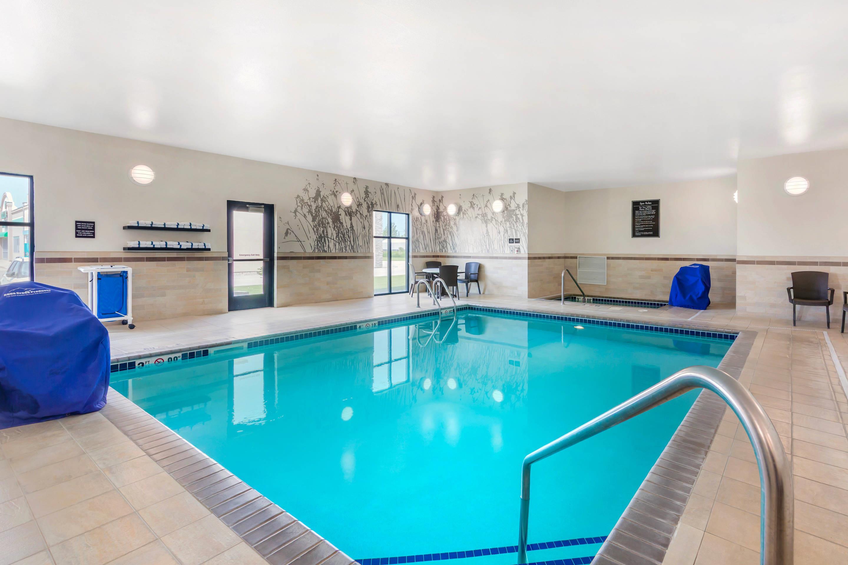 Indoor pool | Sleep Inn & Suites Devils Lake