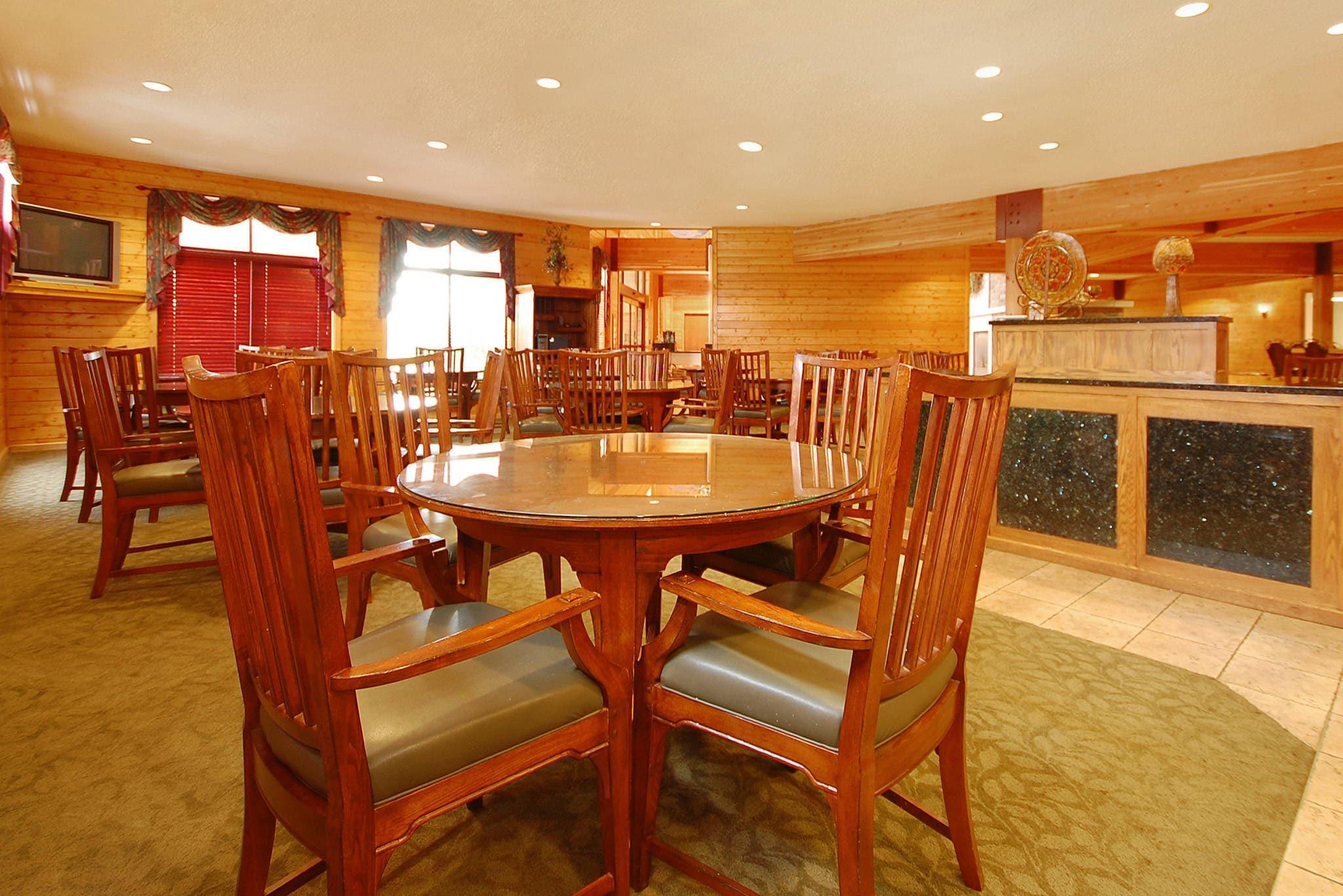 Enjoy breakfast in this seating area