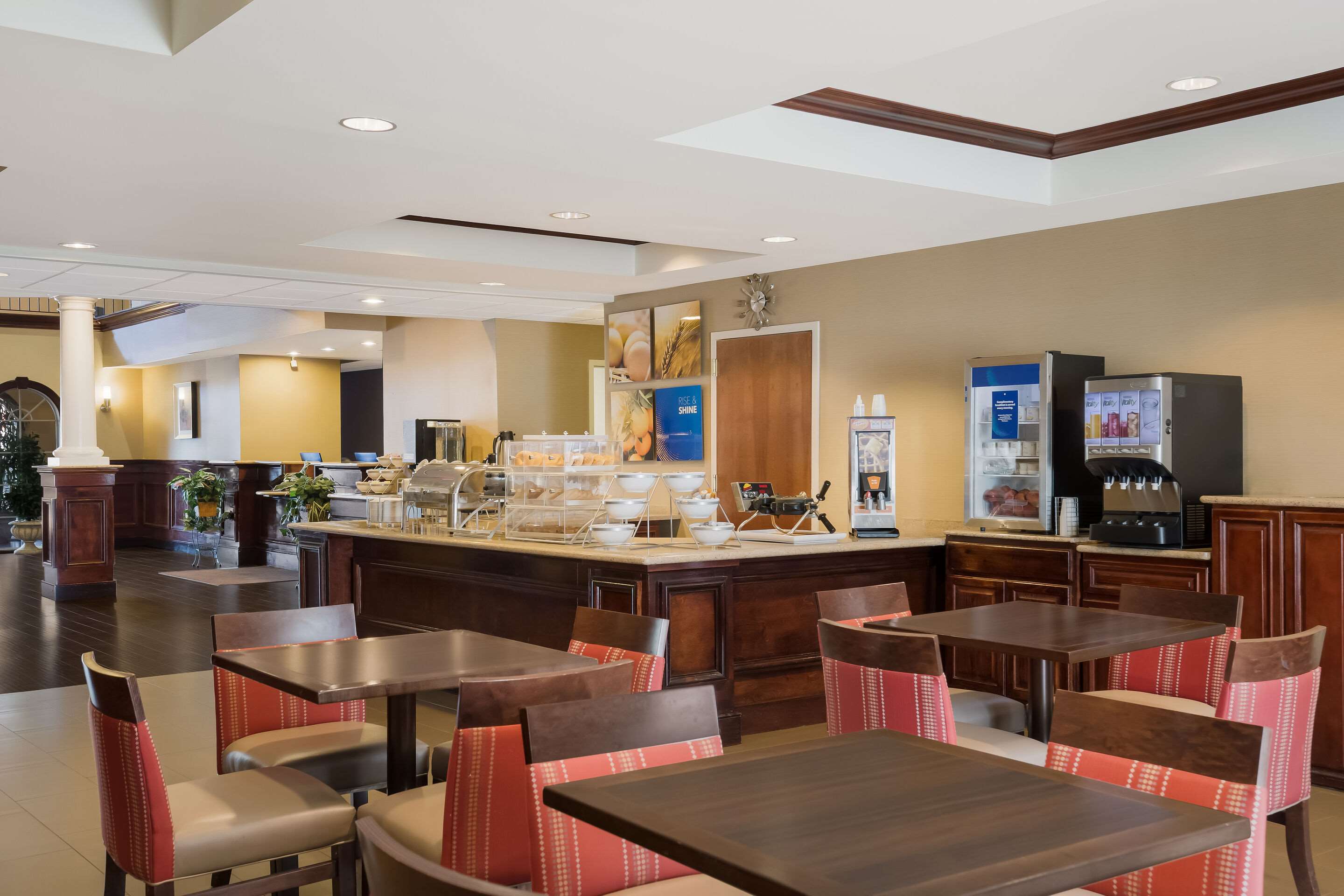 Spacious breakfast area