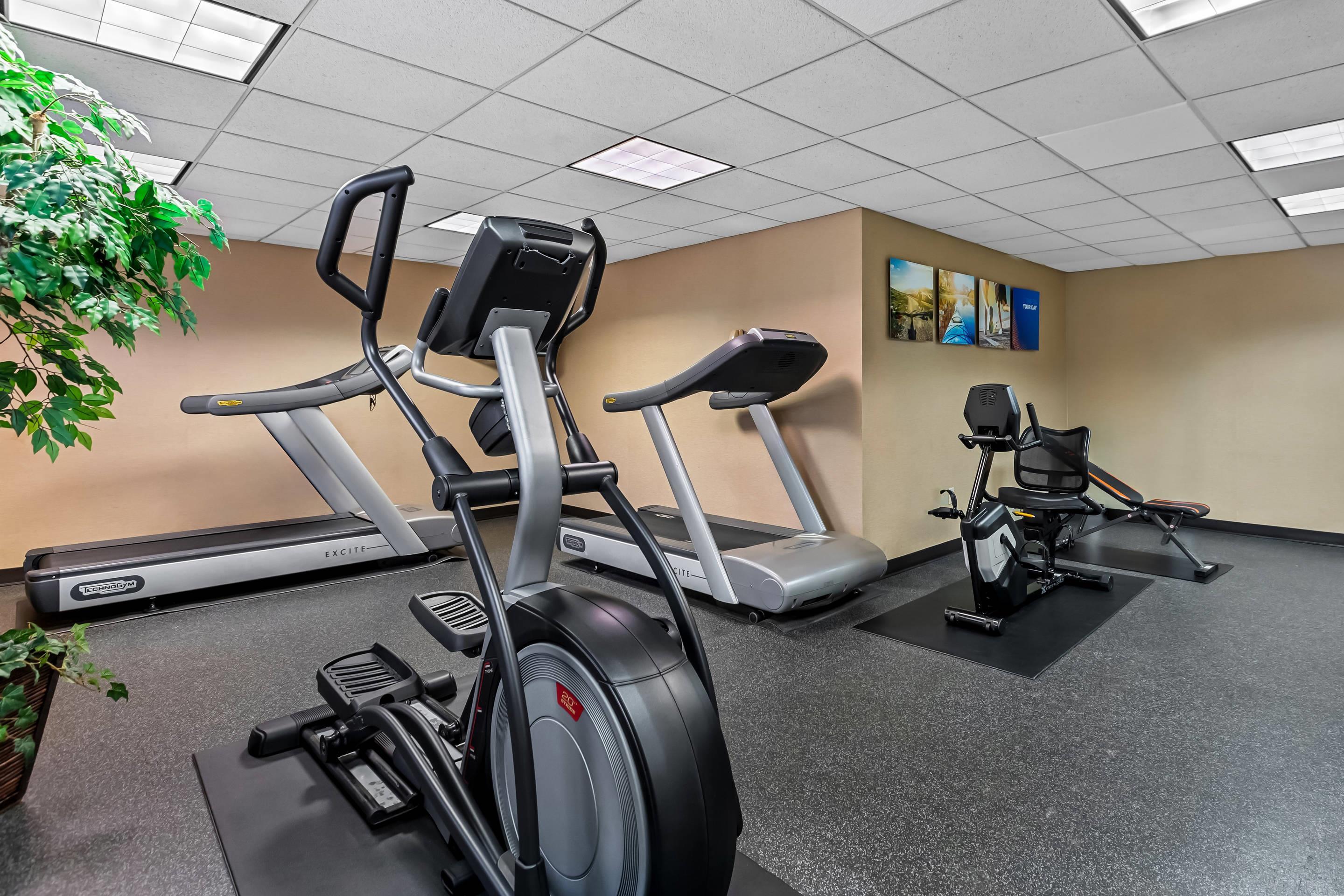 Exercise room with cardio equipment | Comfort Inn & Suites Somerset - New Brunswick