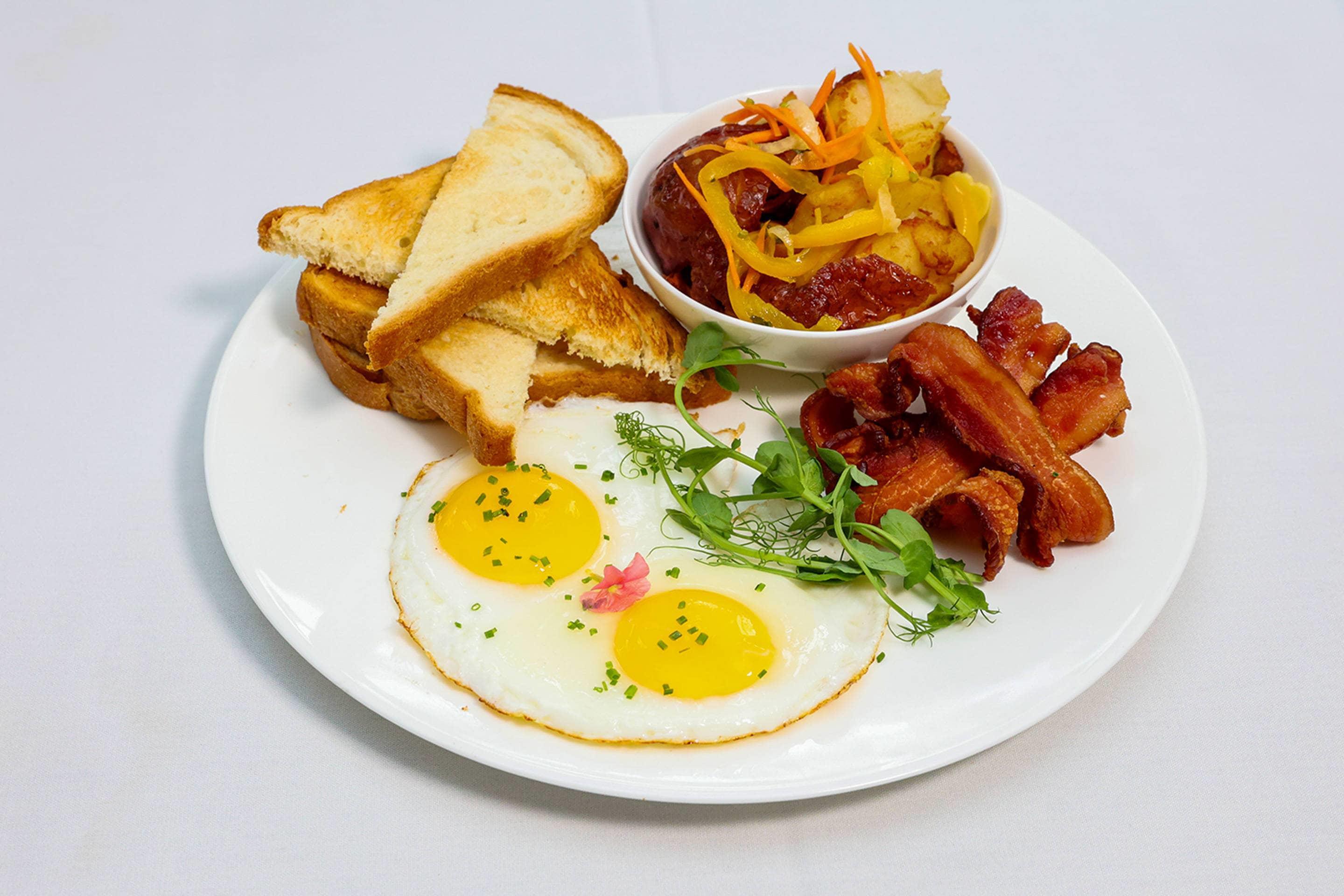 Assorted breakfast items