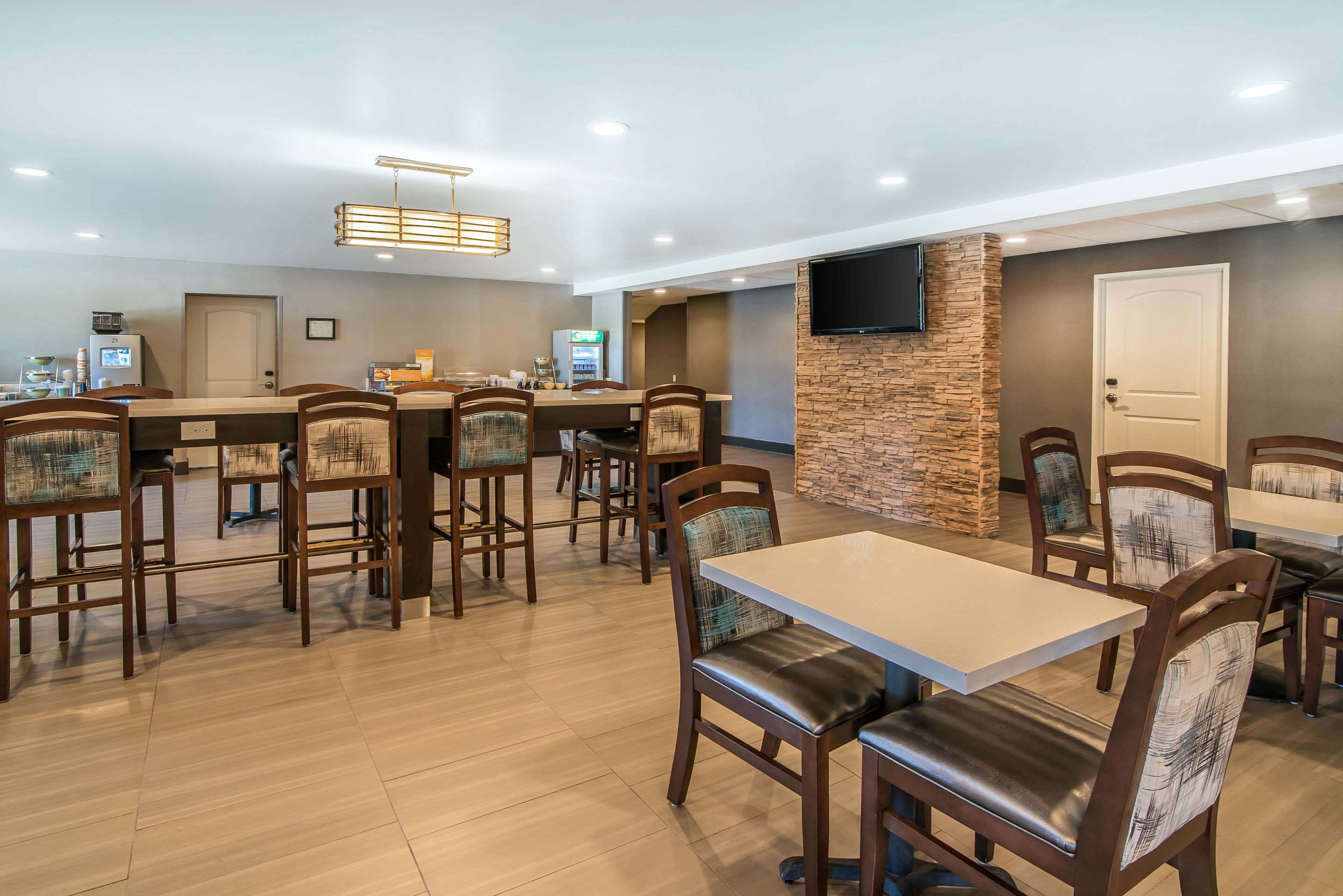 Enjoy breakfast in this seating area