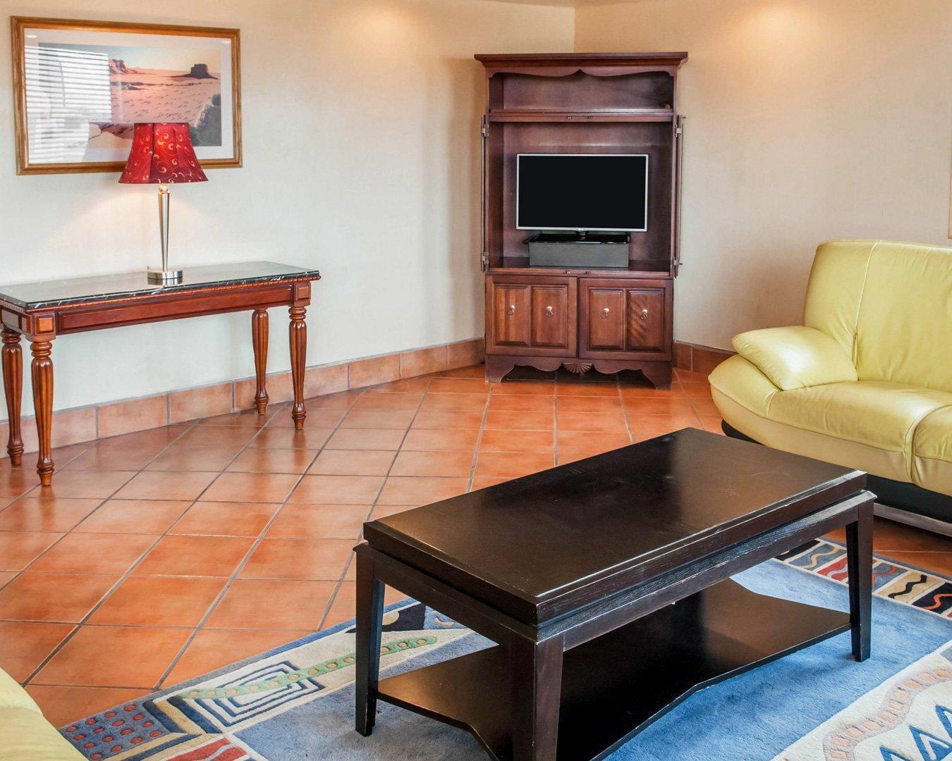 Spacious room with flat-screen television