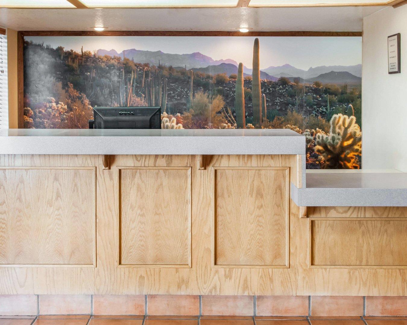 Front desk with friendly staff