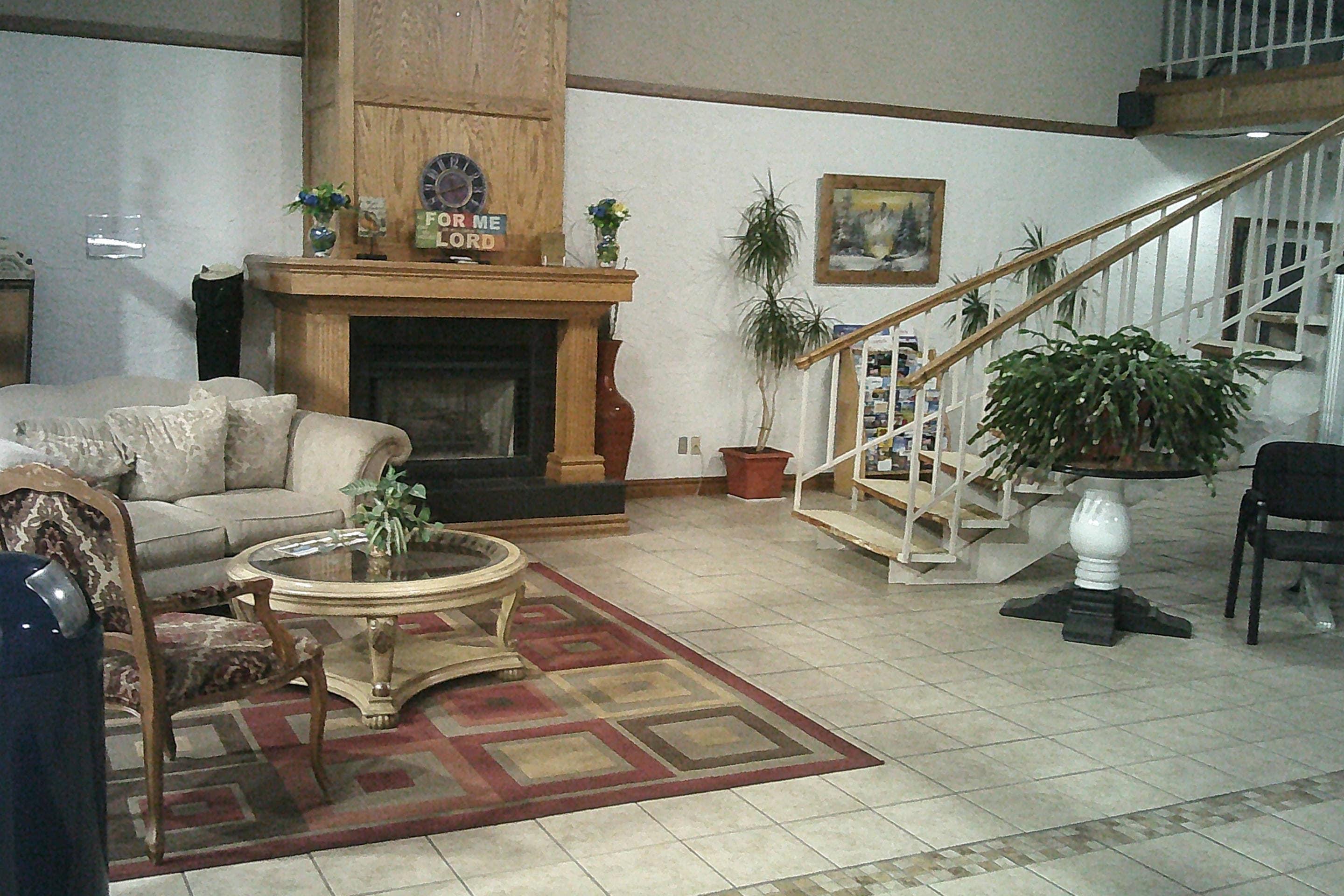 Fireplace | Rodeway Inn Roswell