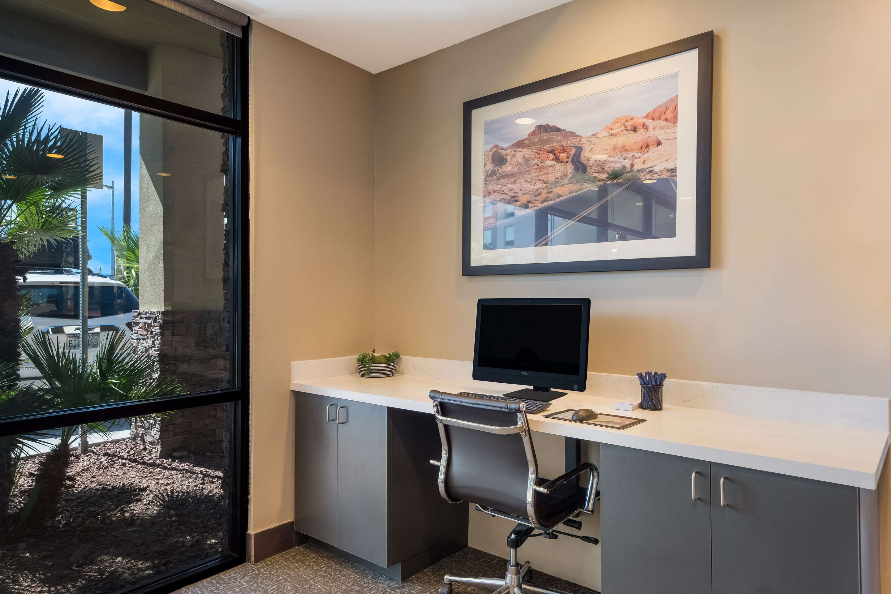 Computer in the lobby