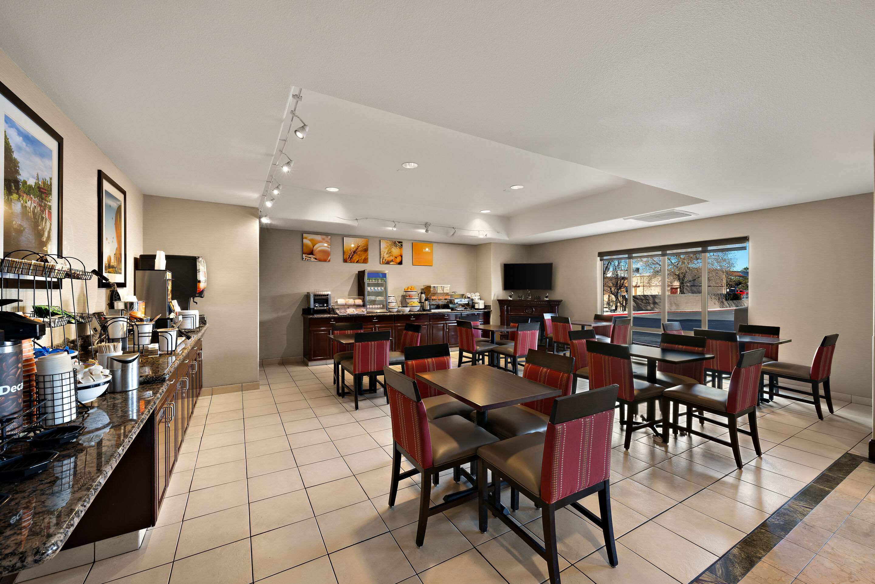 Spacious breakfast area