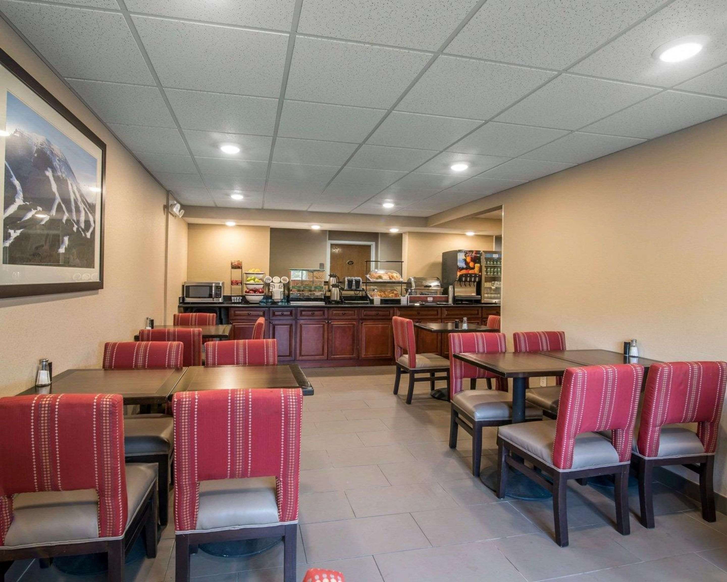 Enjoy breakfast in this seating area