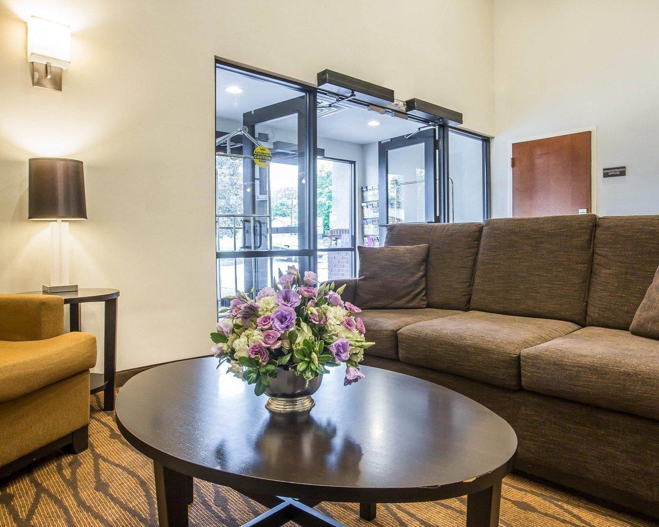 Lobby with sitting area | Sleep Inn & Suites Queensbury - Lake George