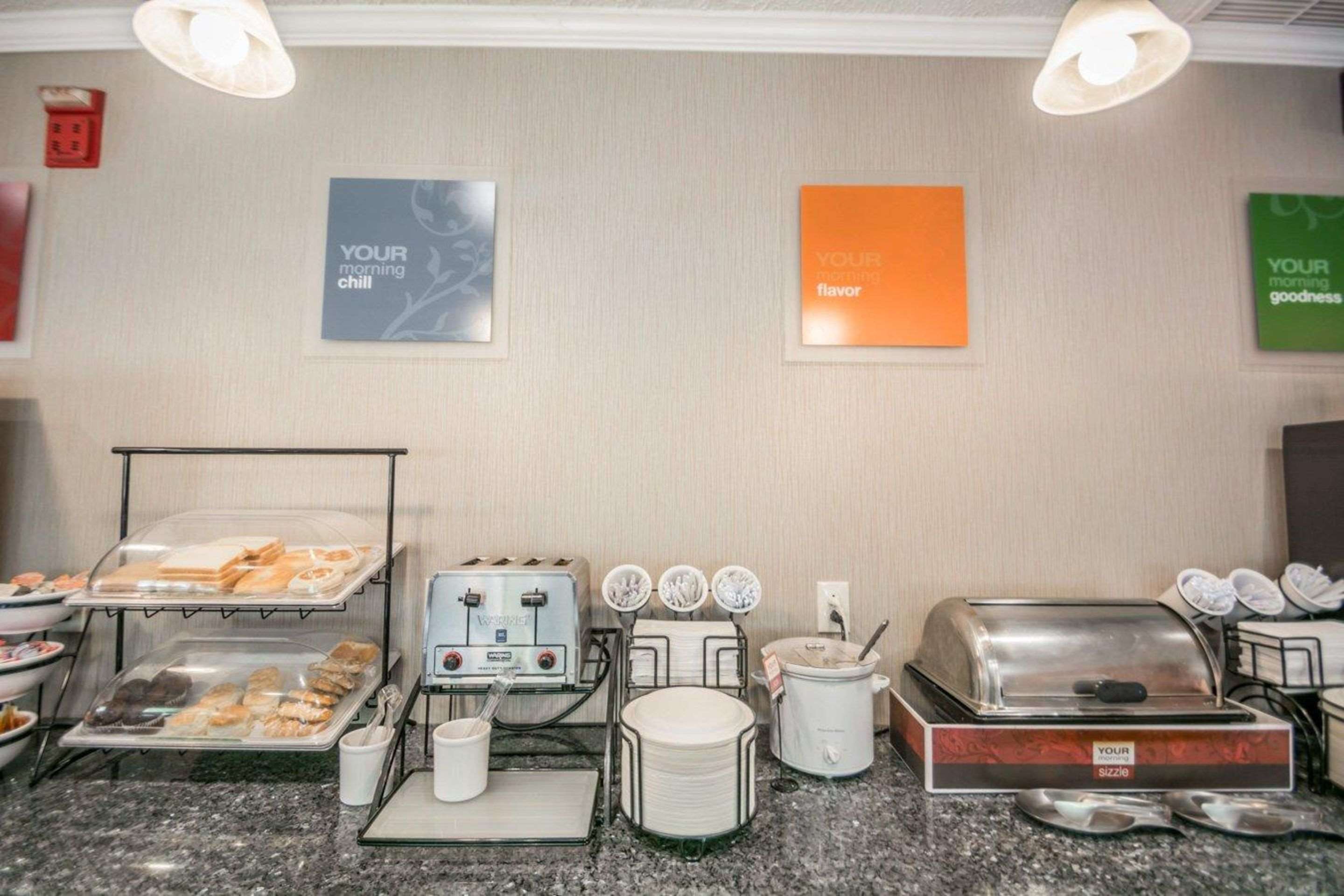 Assorted breakfast items