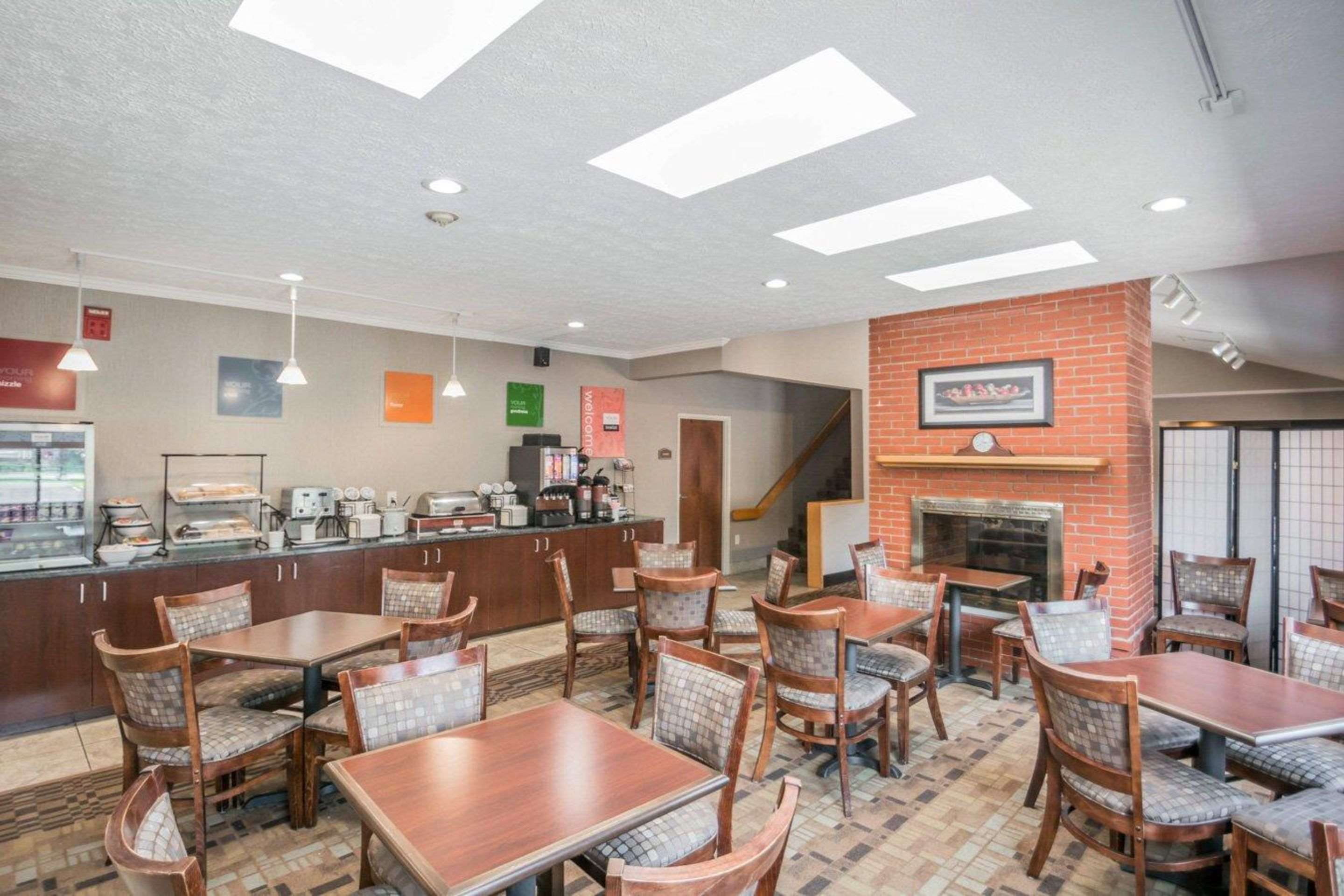 Enjoy breakfast in this seating area