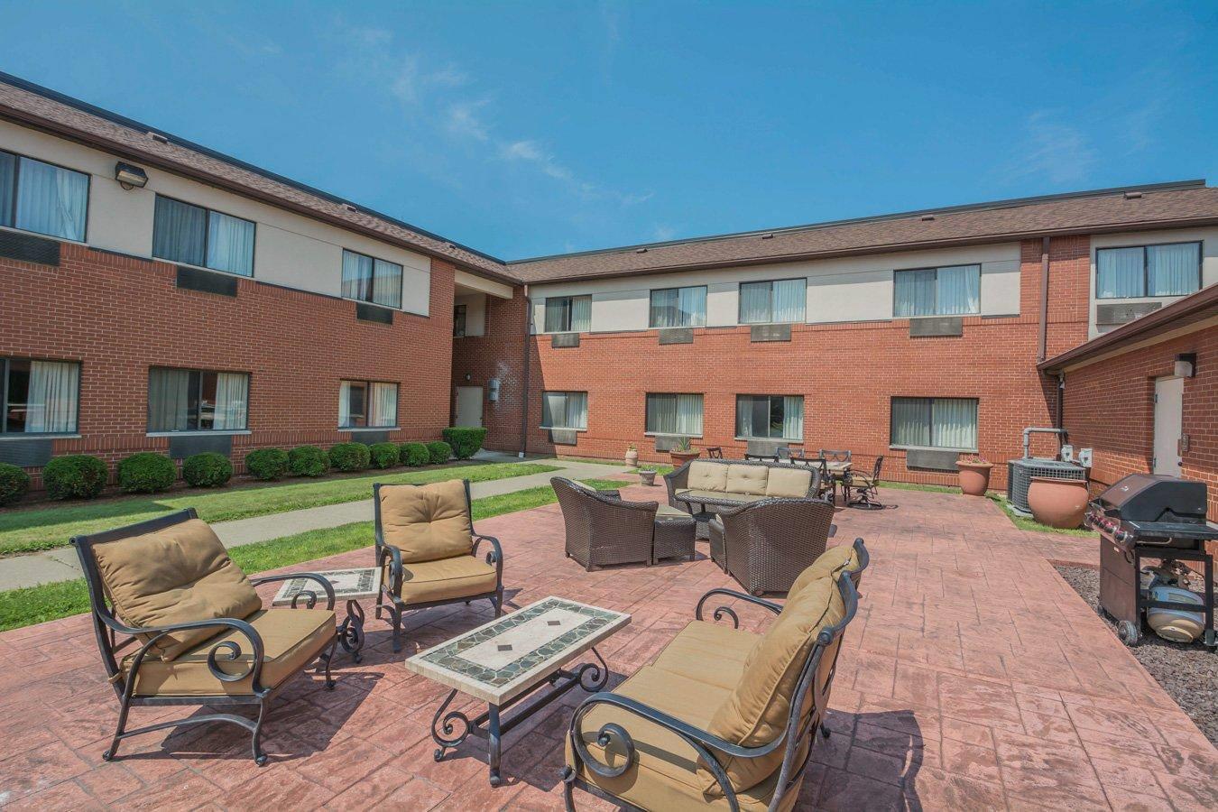Picnic area with barbecue grills