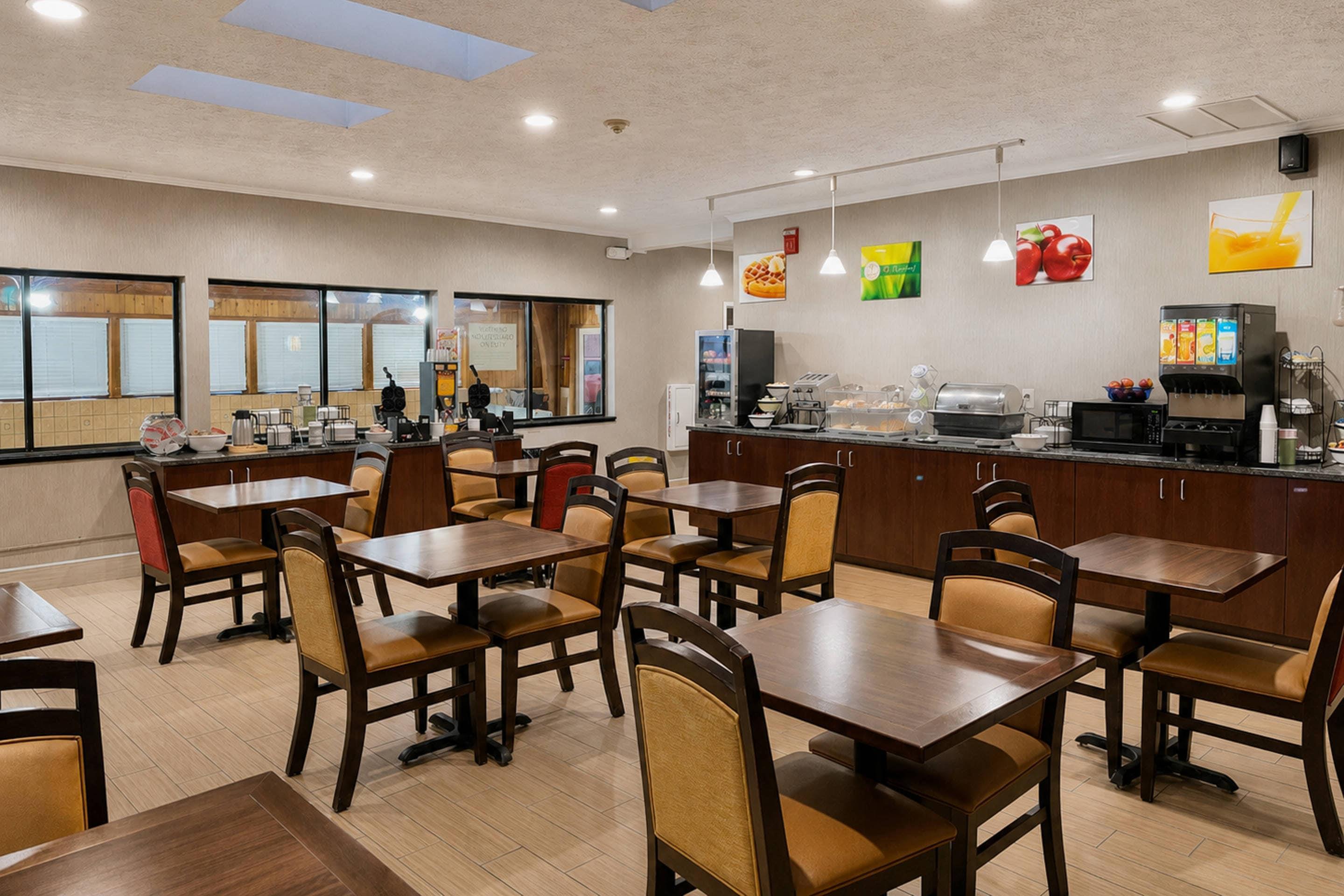 Enjoy breakfast in this seating area