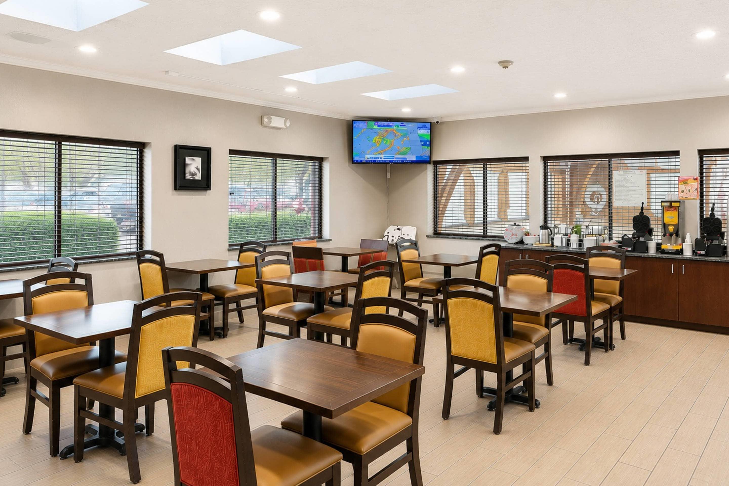 Enjoy breakfast in this seating area