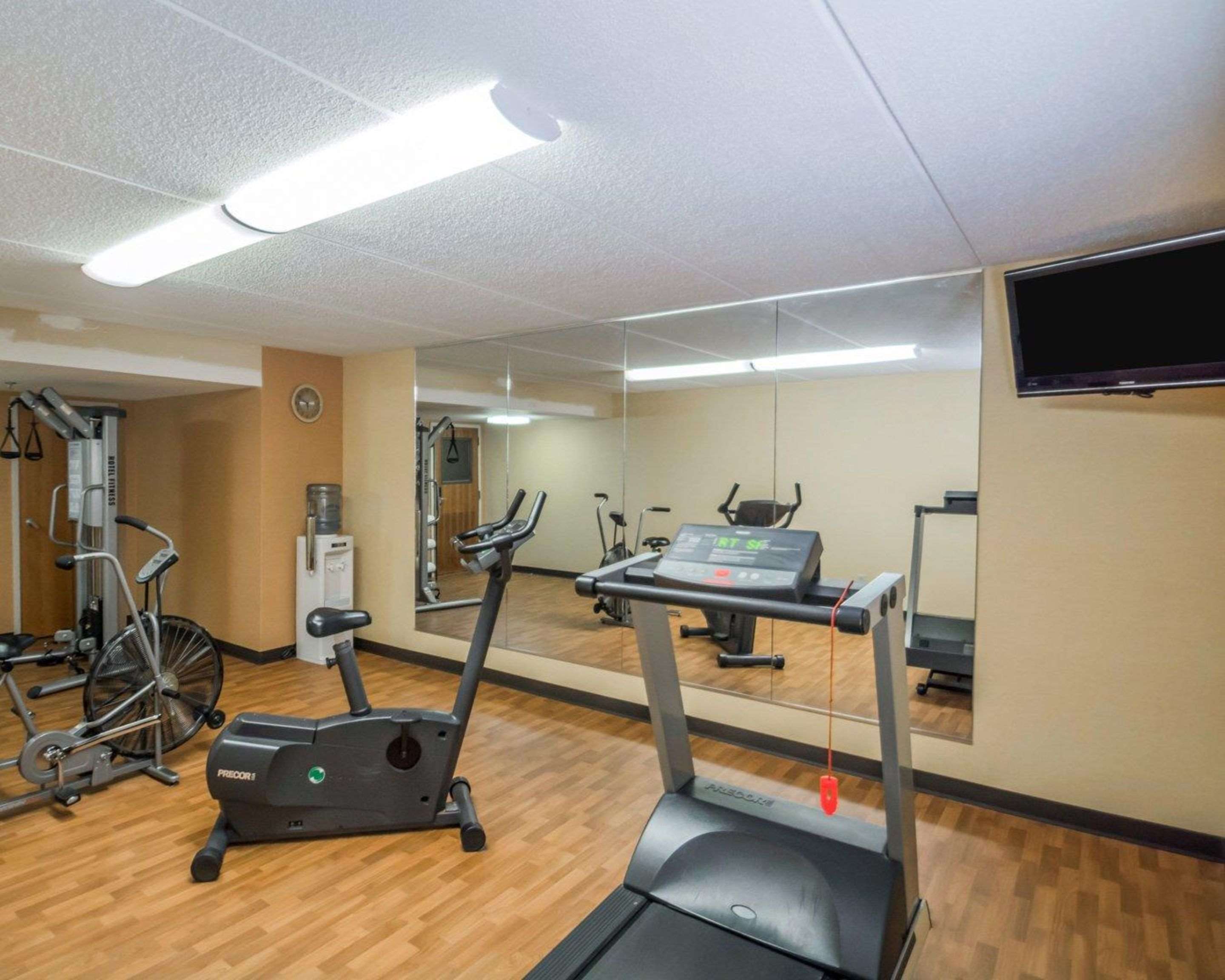 Fitness center with television