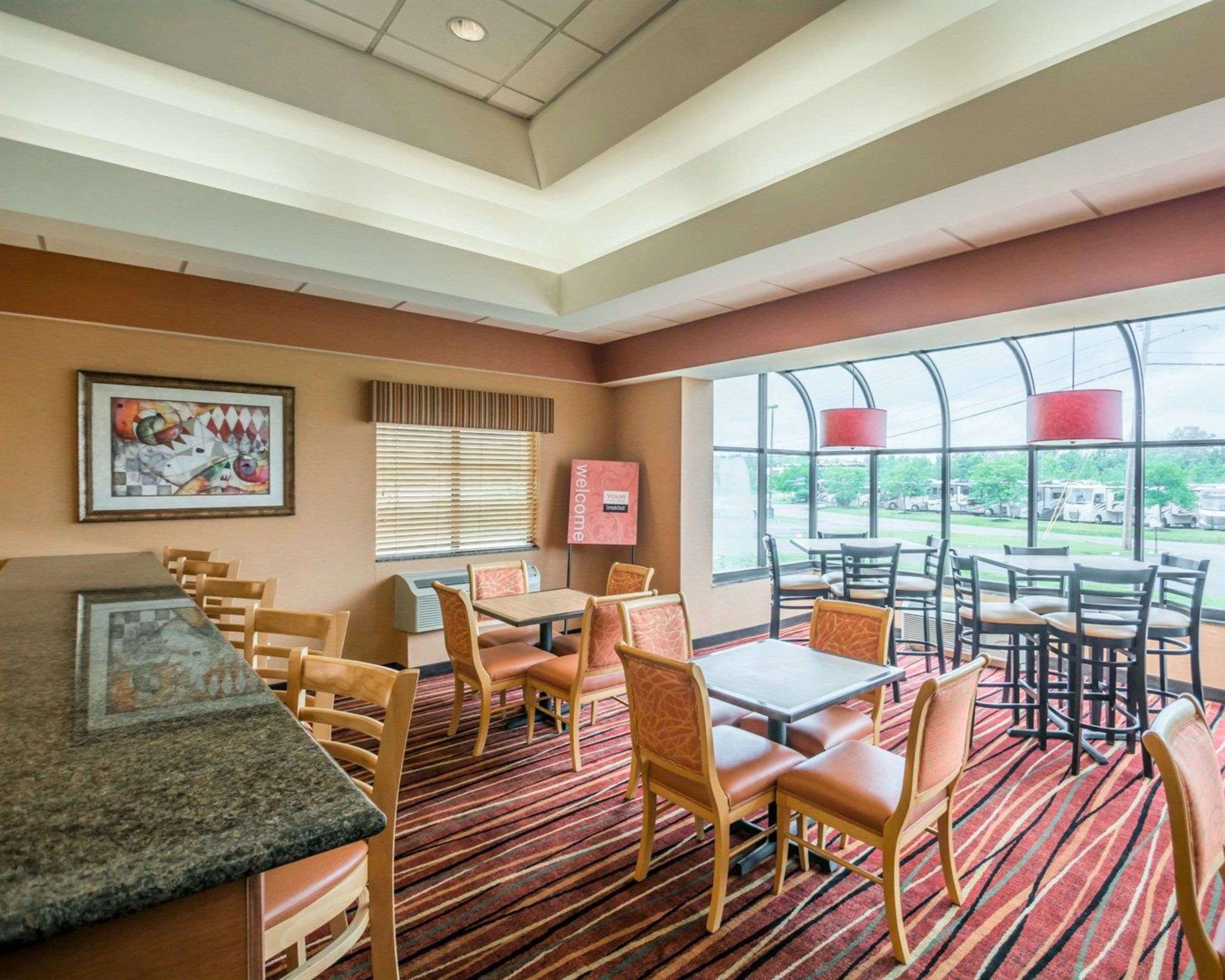 Enjoy breakfast in this seating area