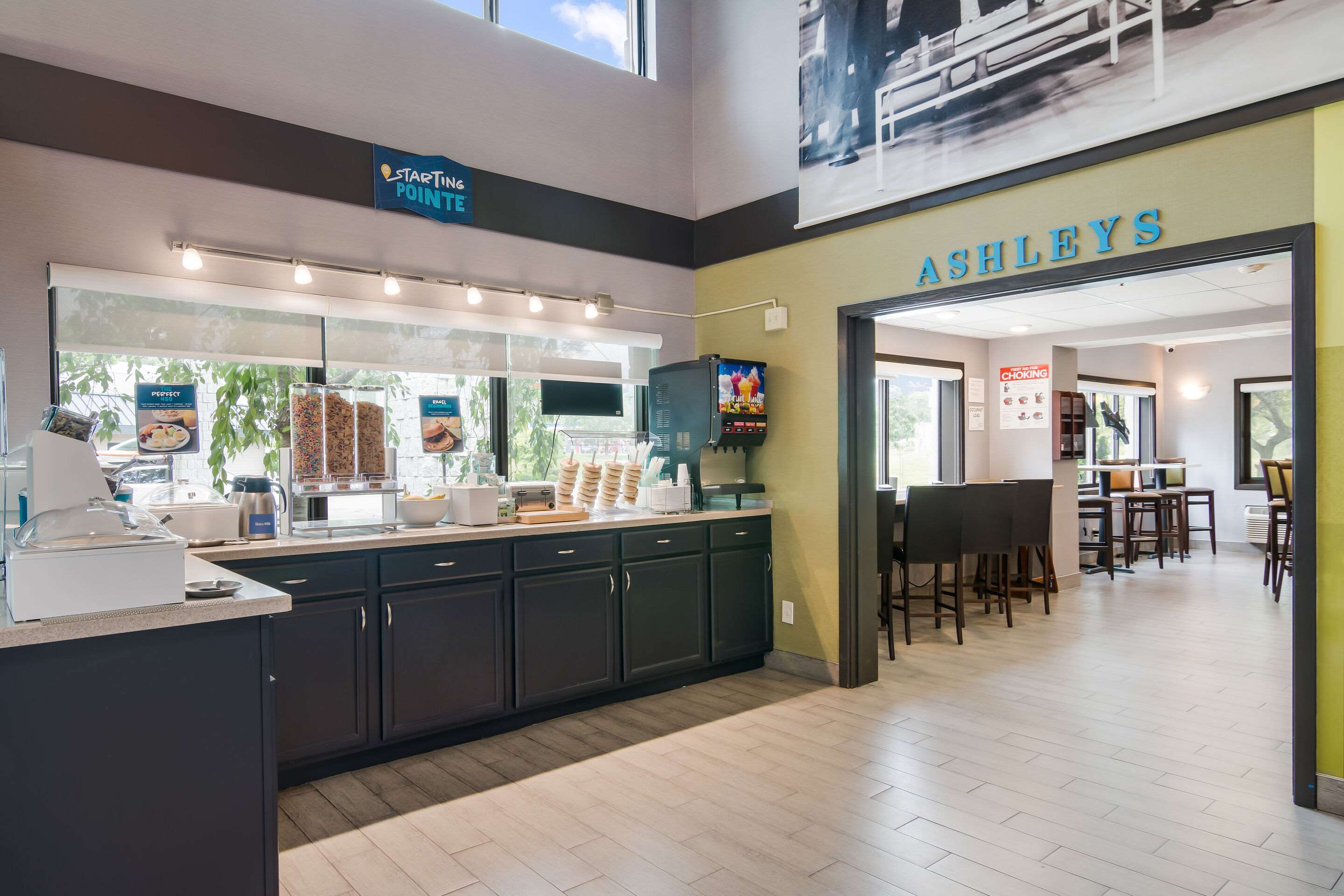 Spacious breakfast area