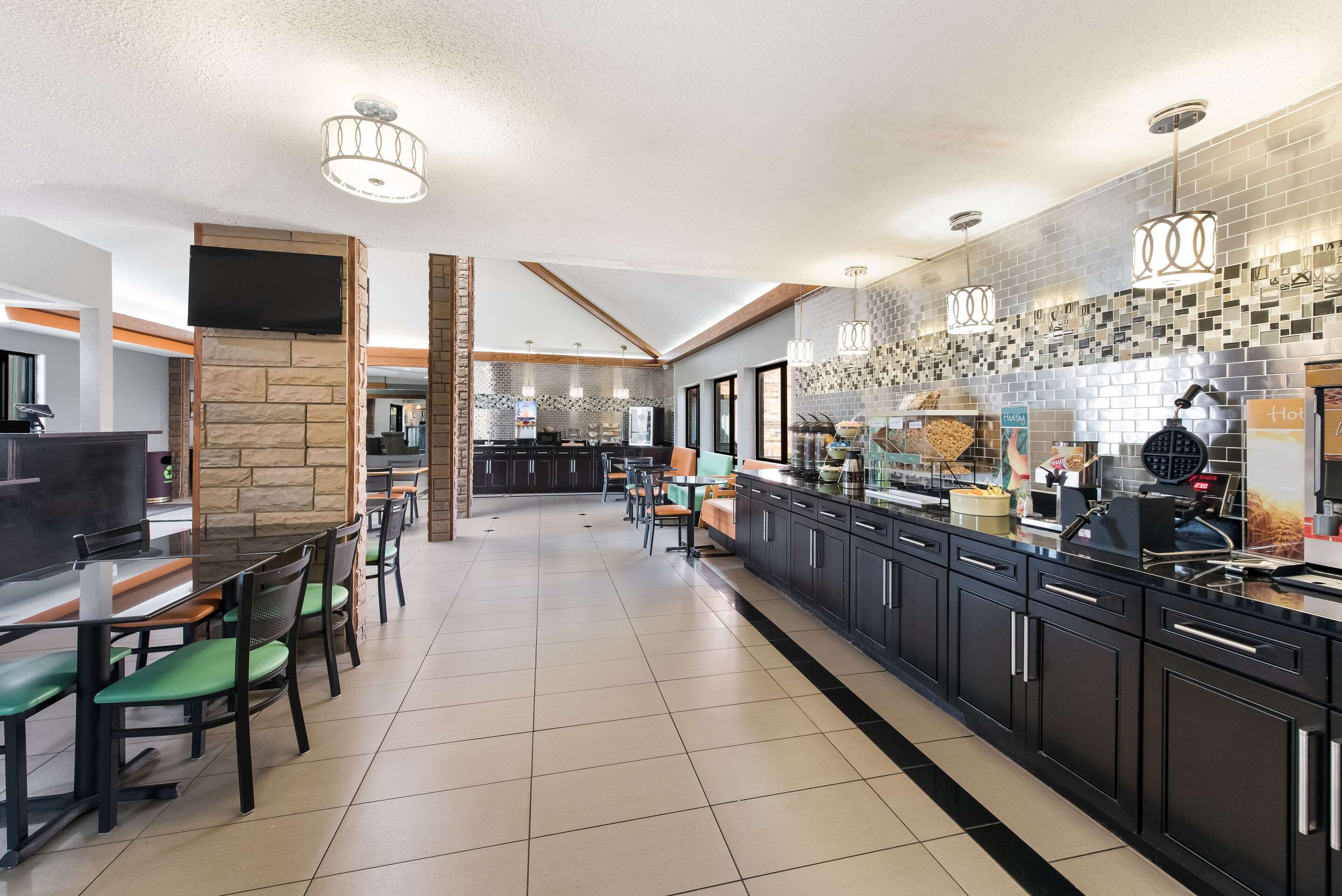 Enjoy breakfast in this seating area