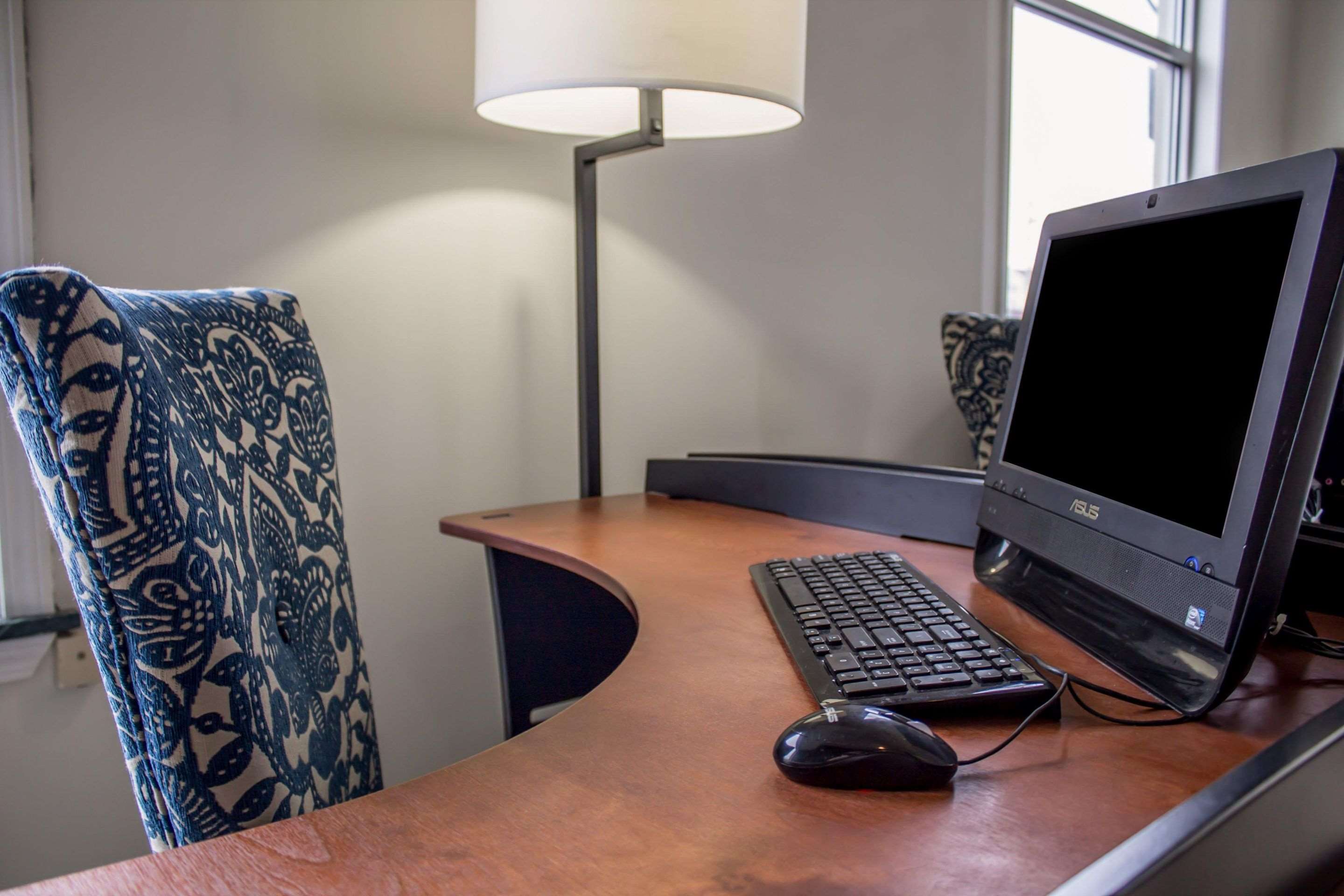 Business center with free wireless Internet access