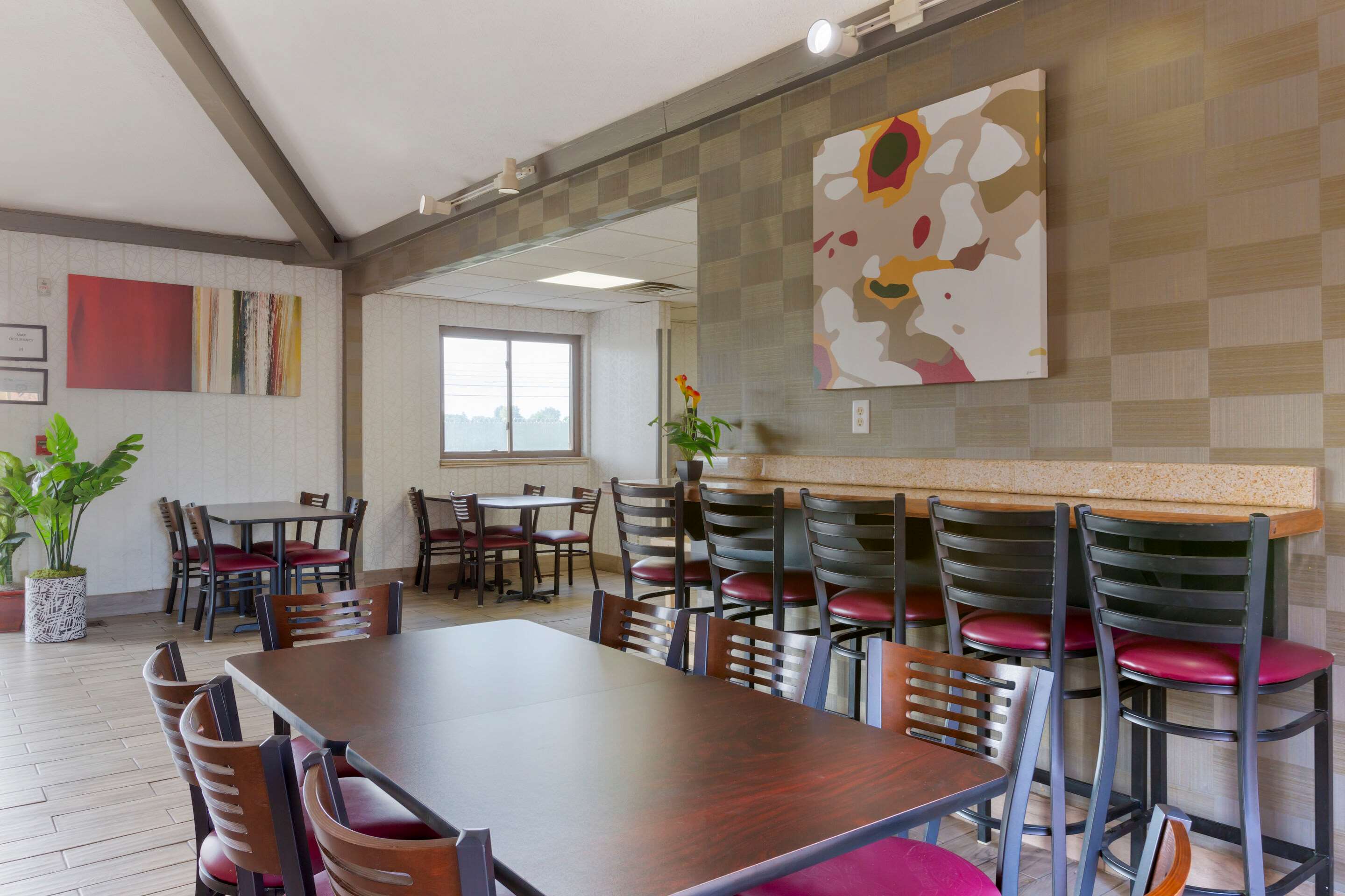Spacious breakfast area
